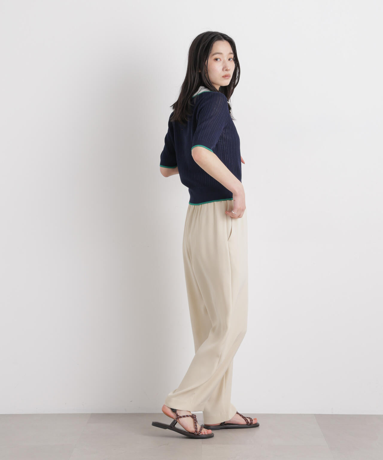 フレームラインアイレットポロニット 6696122314