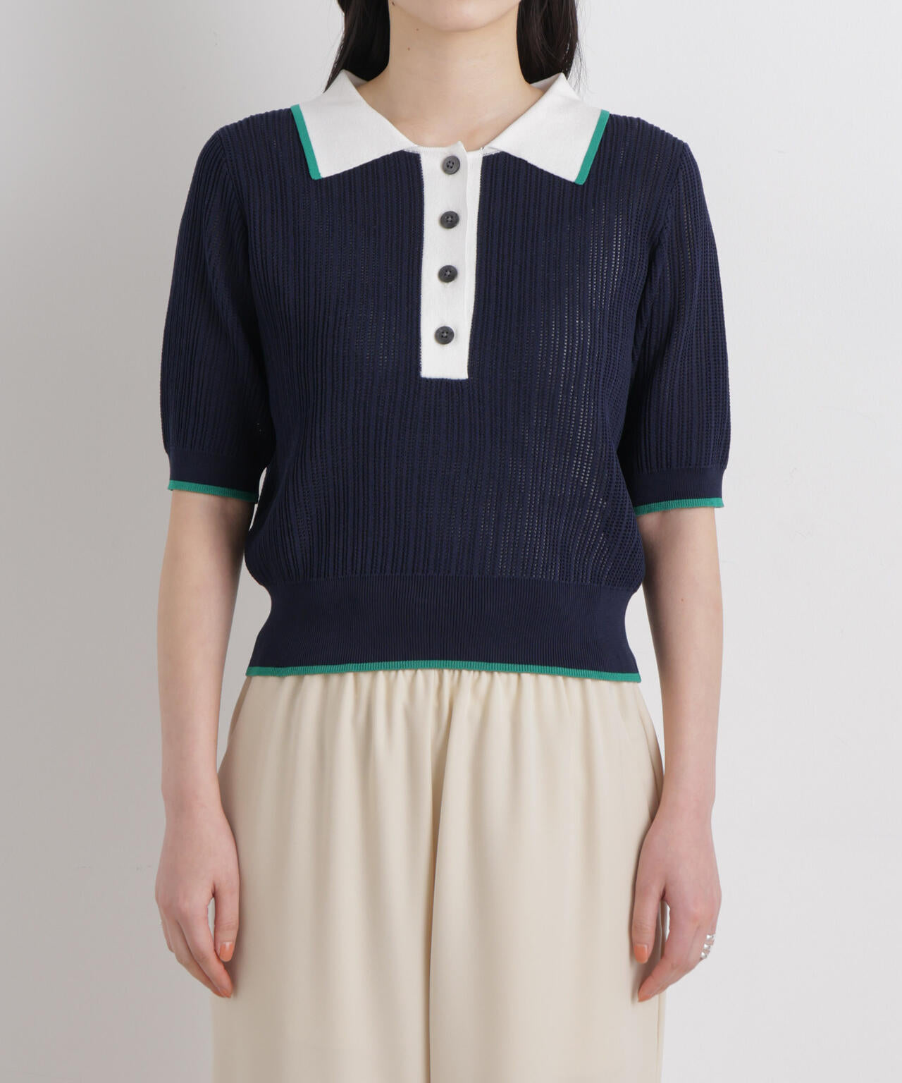 フレームラインアイレットポロニット 6696122314