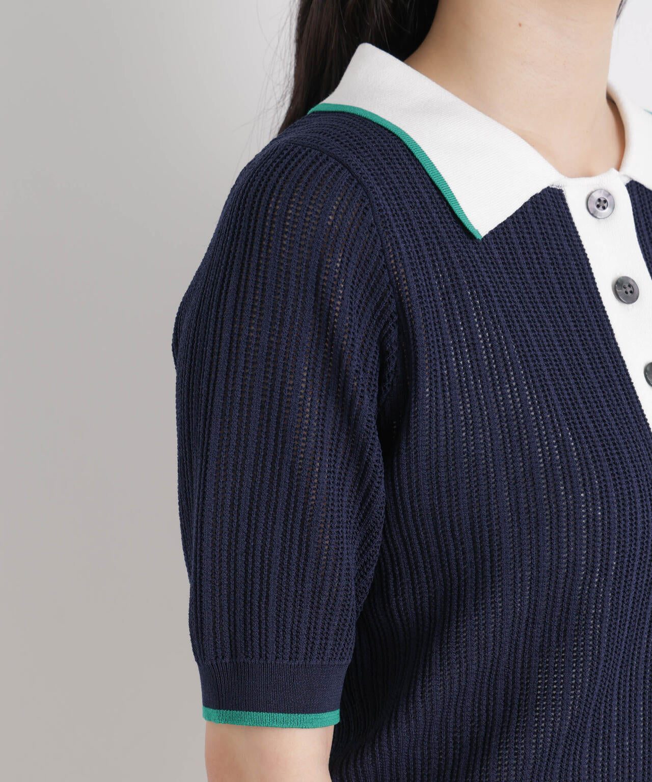 フレームラインアイレットポロニット 6696122314