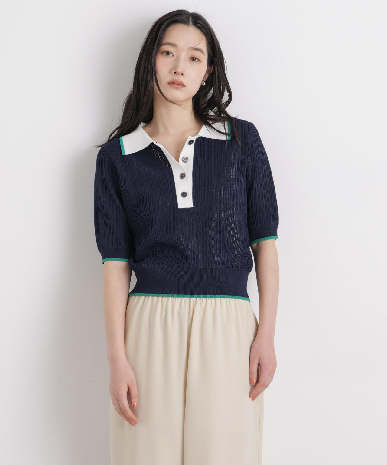 フレームラインアイレットポロニット