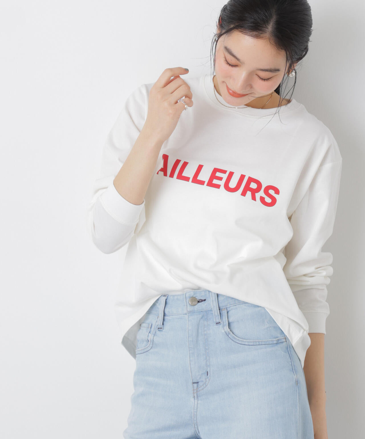 ロゴプリントロングスリーブTシャツ 6696123305