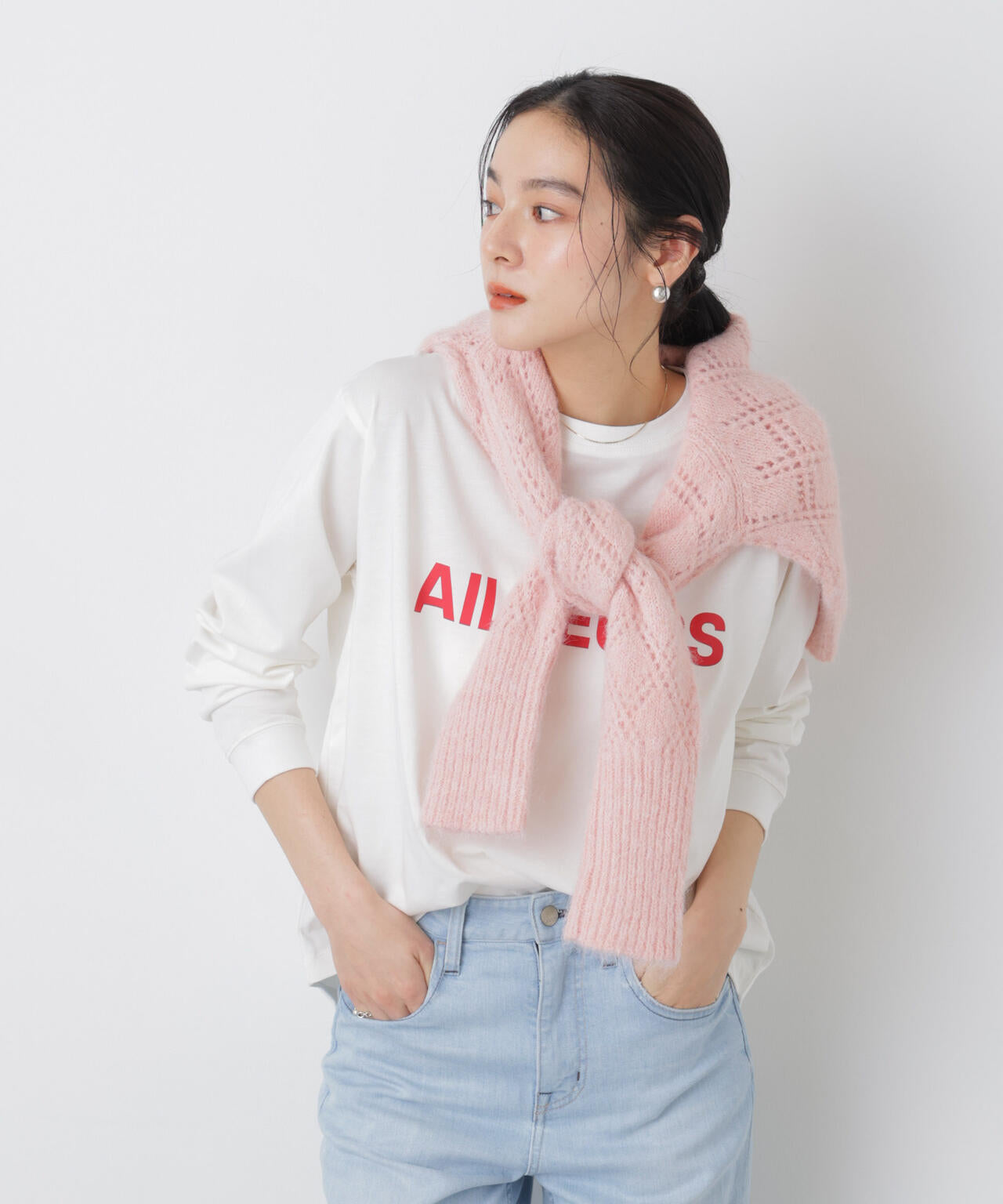 ロゴプリントロングスリーブTシャツ 6696123305