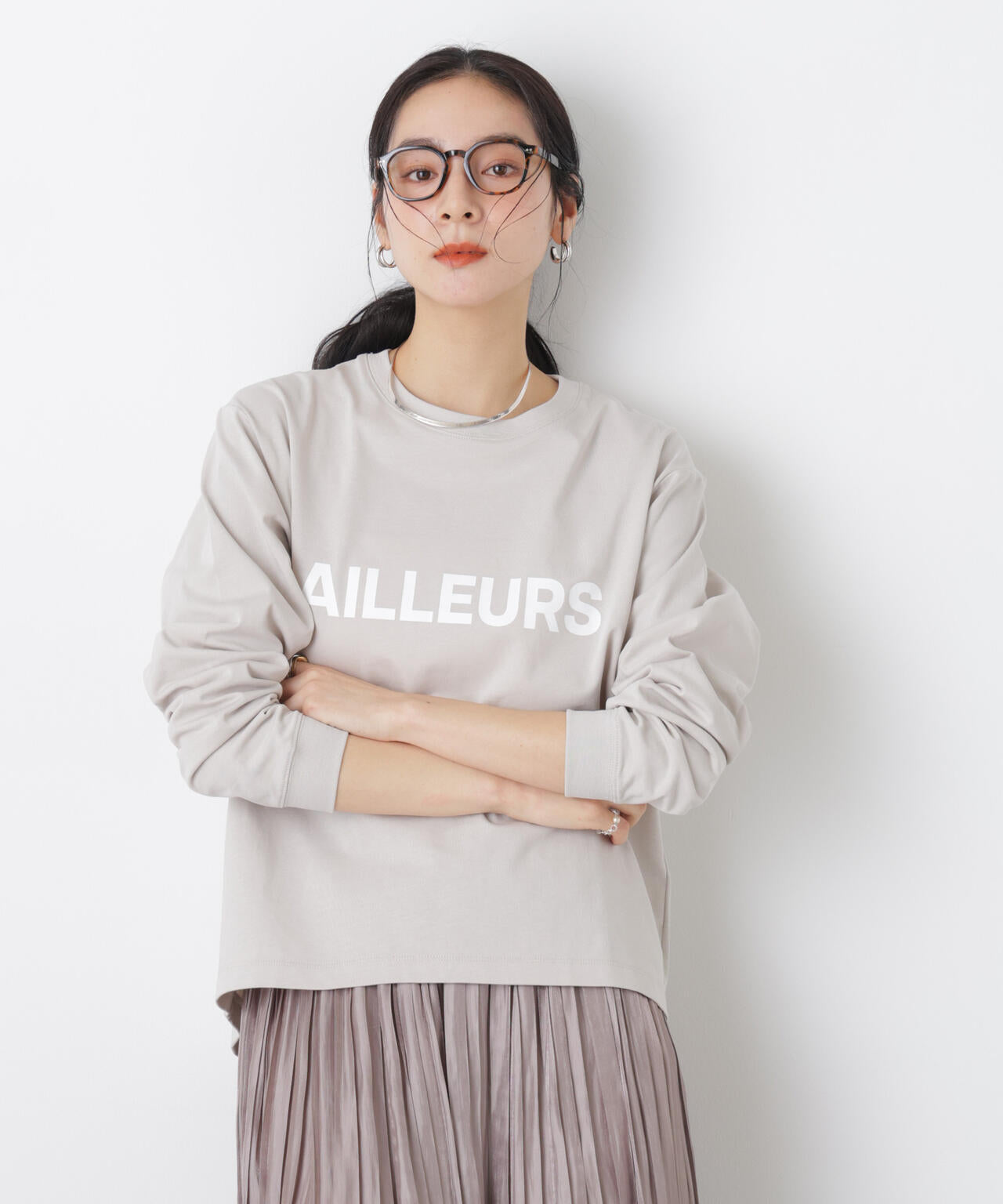 ロゴプリントロングスリーブTシャツ 6696123305