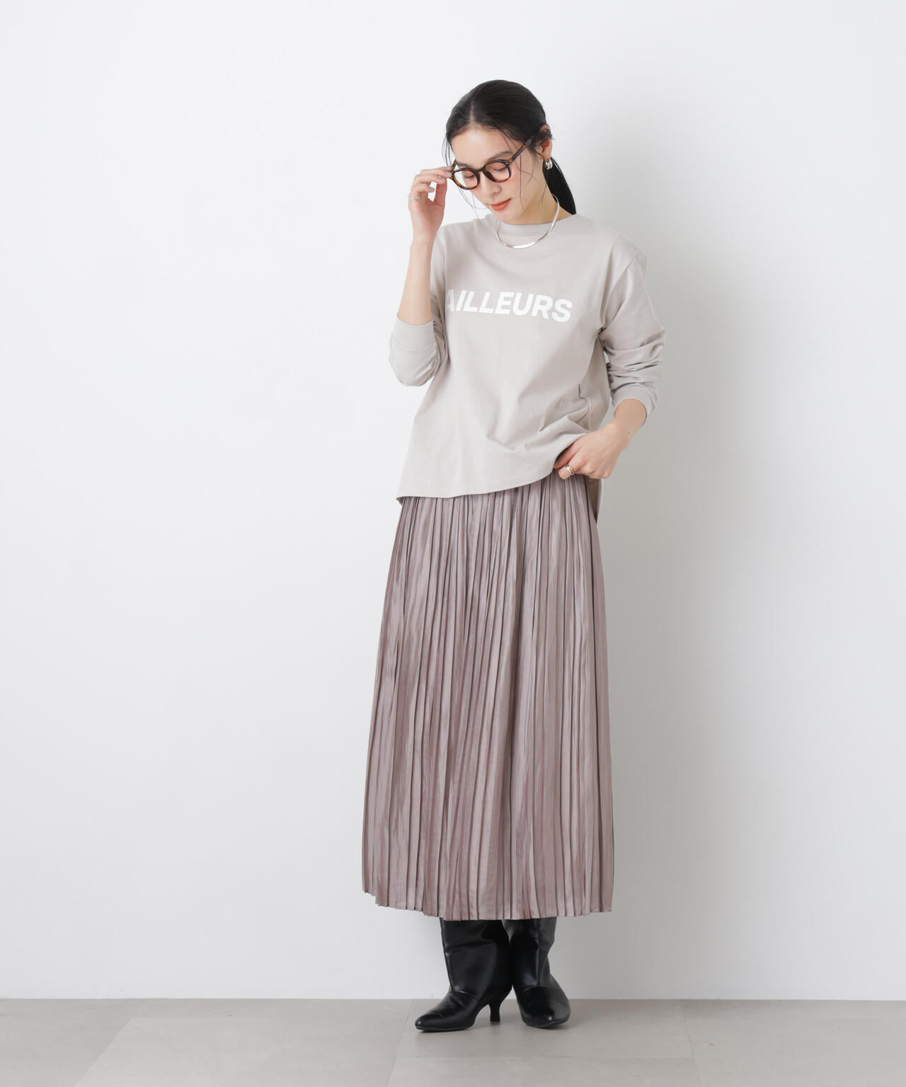 ロゴプリントロングスリーブTシャツ 6696123305