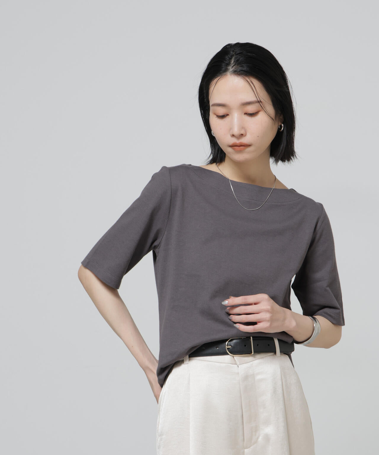 Anti Soaked(R) 汗染み防止ボートネックTシャツ 6696124303