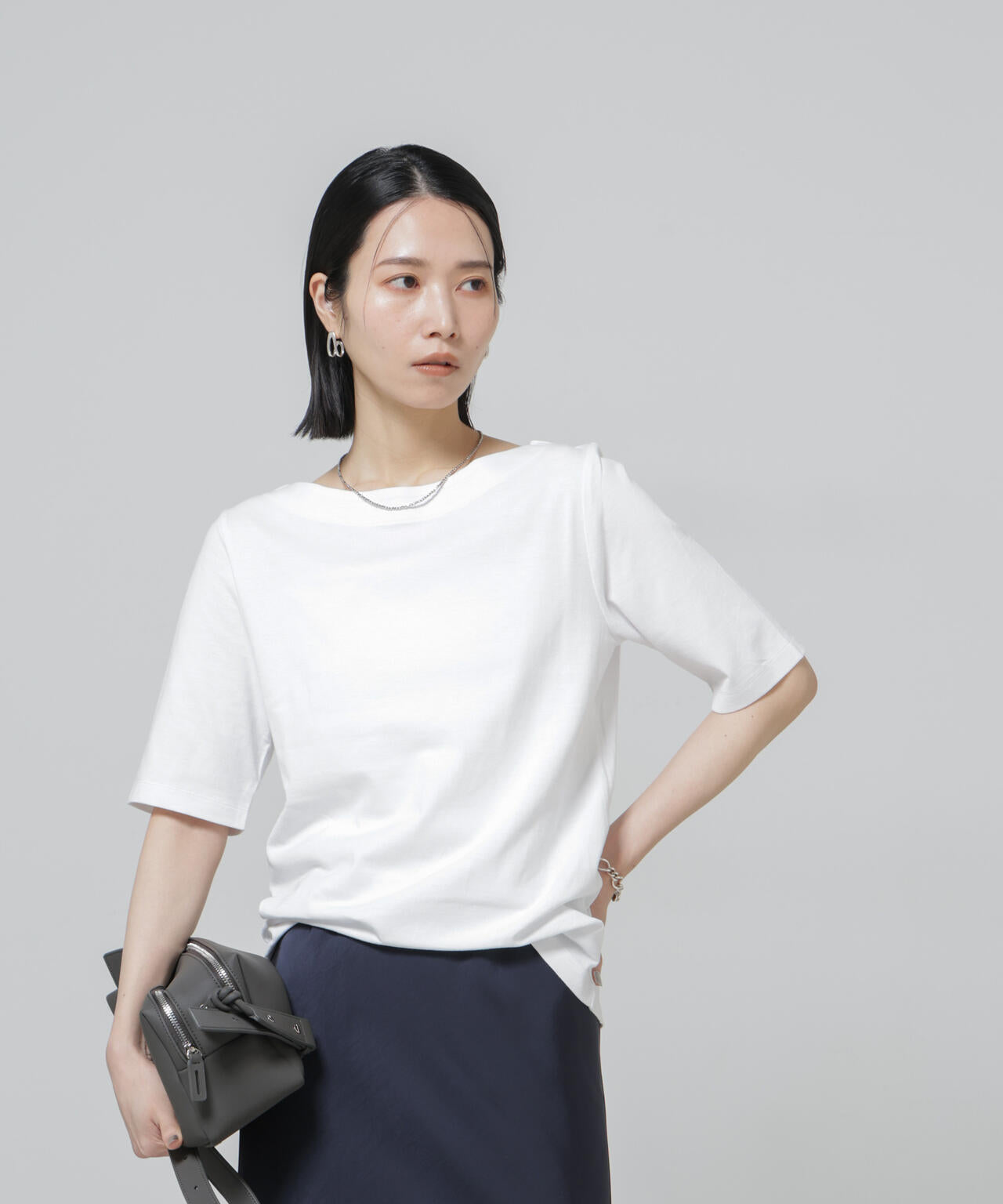 Anti Soaked(R) 汗染み防止ボートネックTシャツ 6696124303