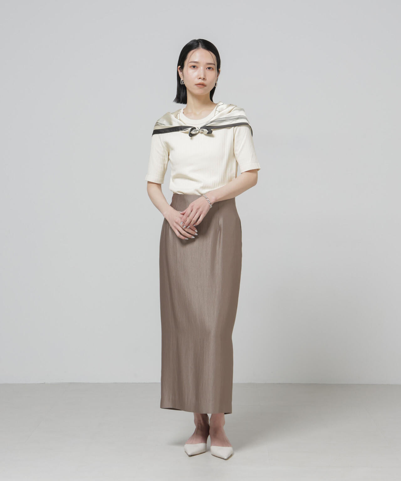 Anti Soaked(R) 汗染み防止クルーネックリブTシャツ 6696124304