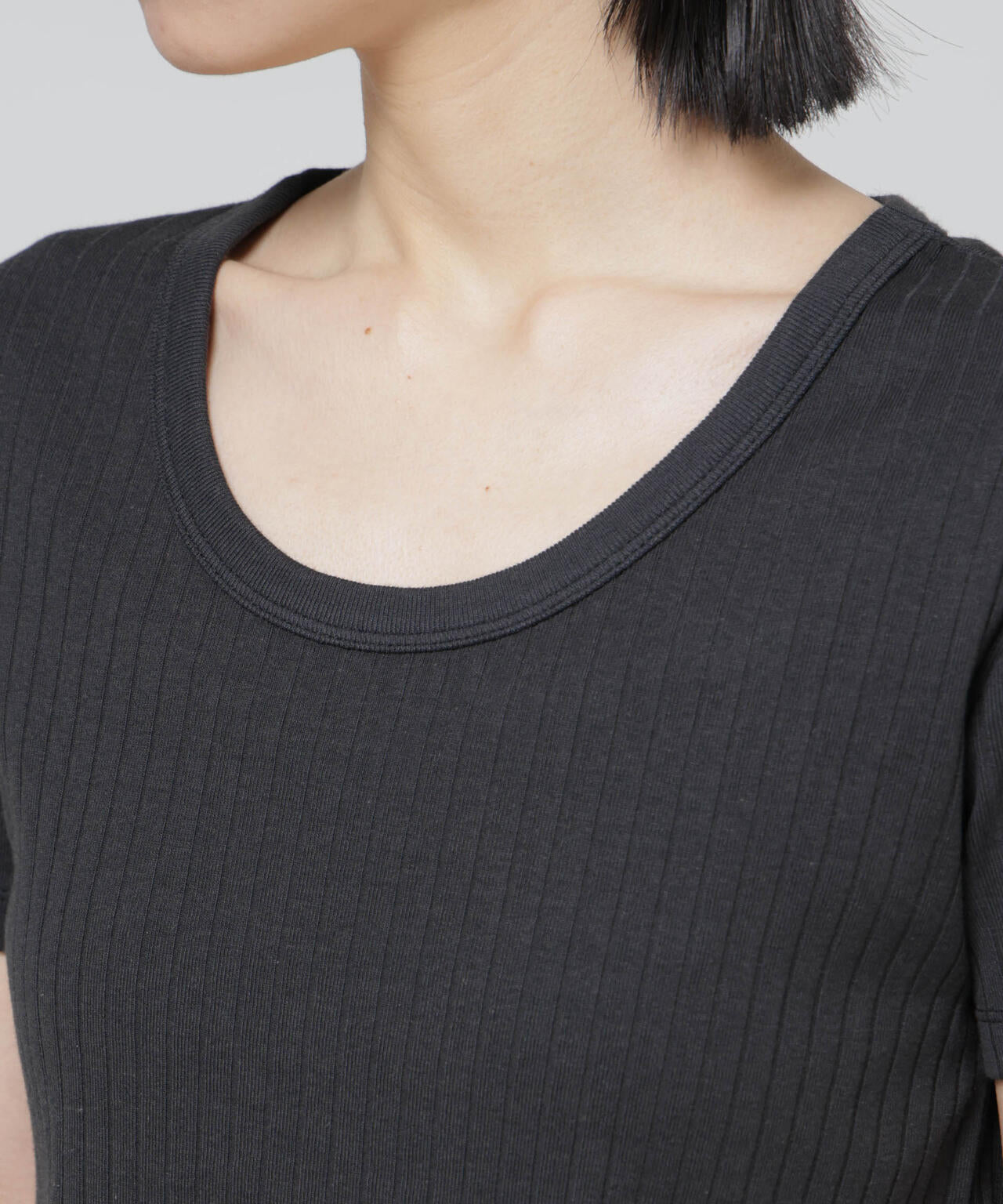 Anti Soaked(R) 汗染み防止コンパクトリブTシャツ 6696124305