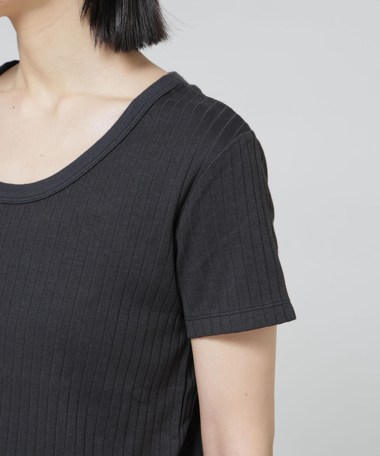 Anti Soaked(R) 汗染み防止コンパクトリブTシャツ 6696124305