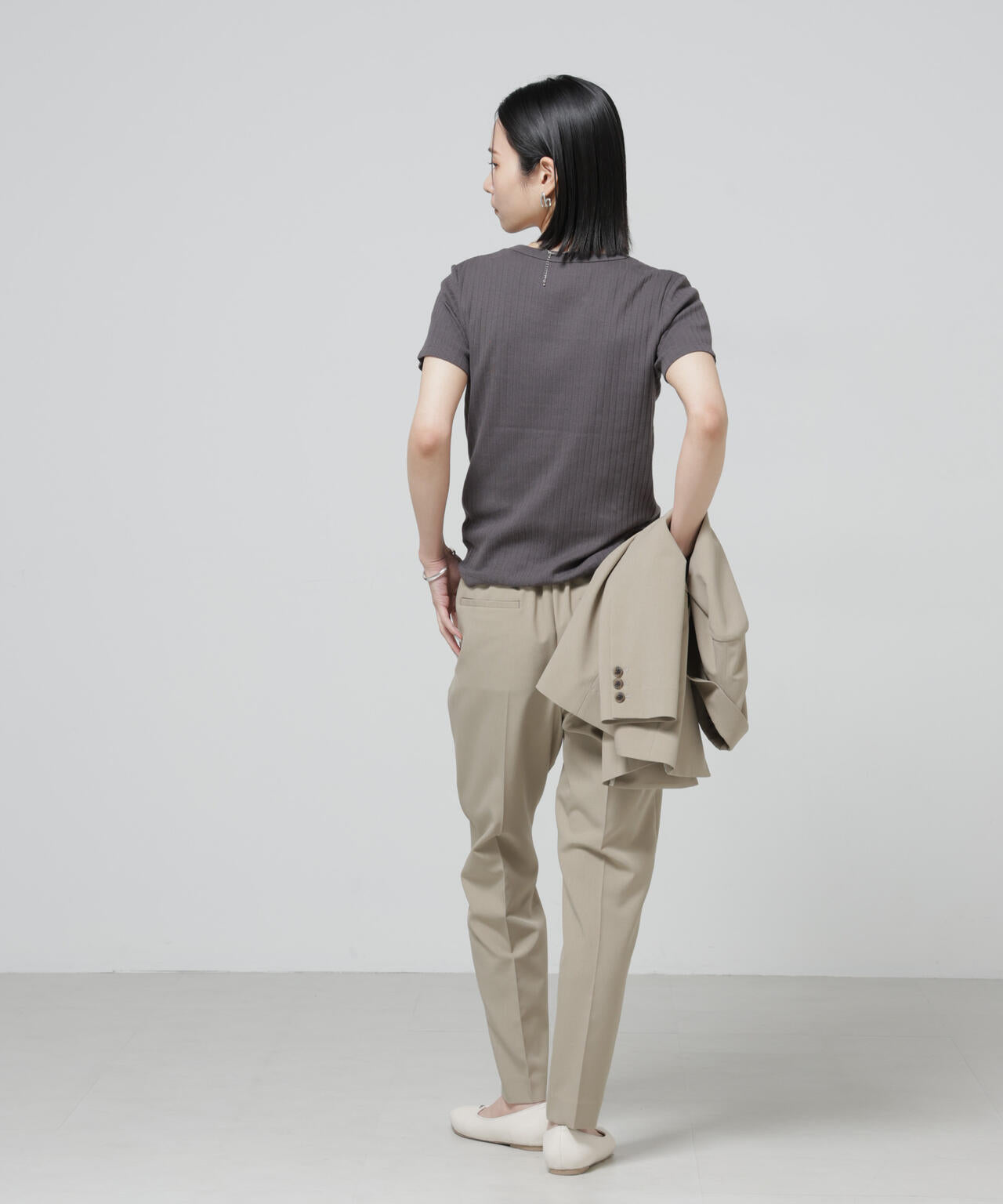 Anti Soaked(R) 汗染み防止コンパクトリブTシャツ 6696124305