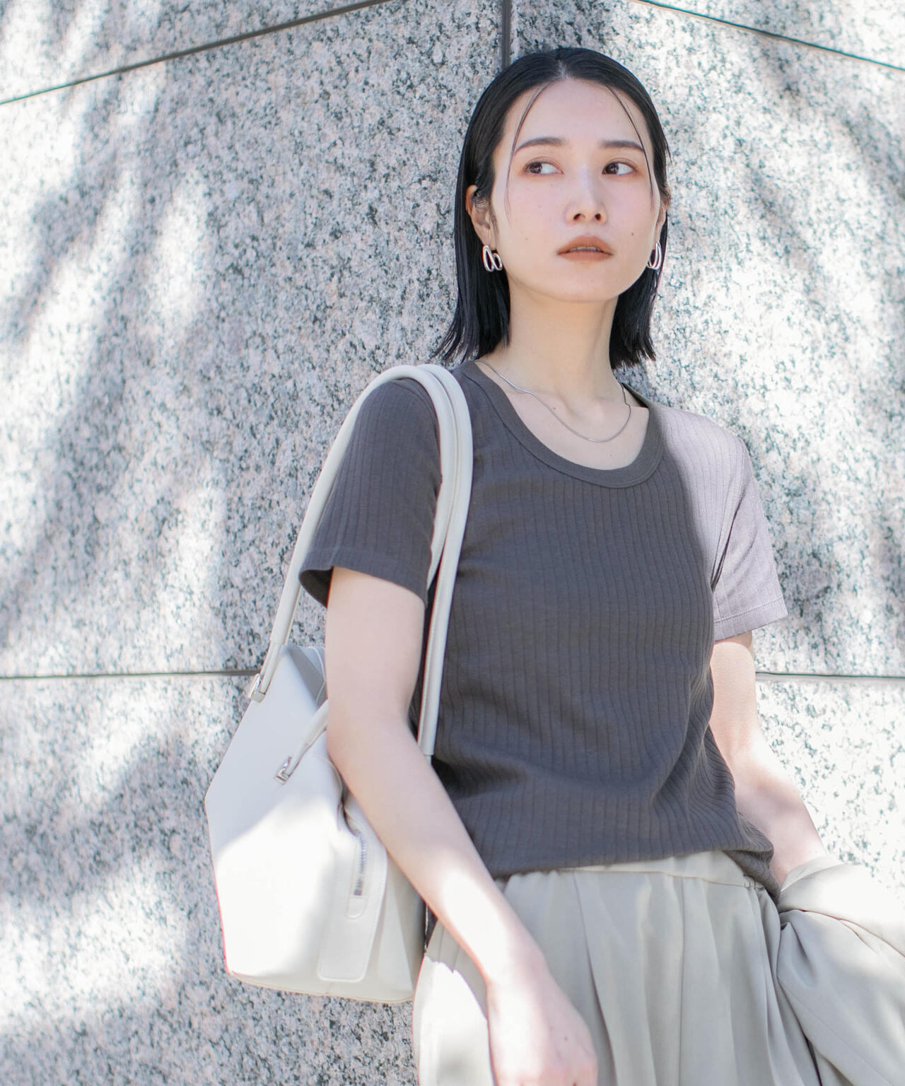 Anti Soaked(R) 汗染み防止コンパクトリブTシャツ 6696124305