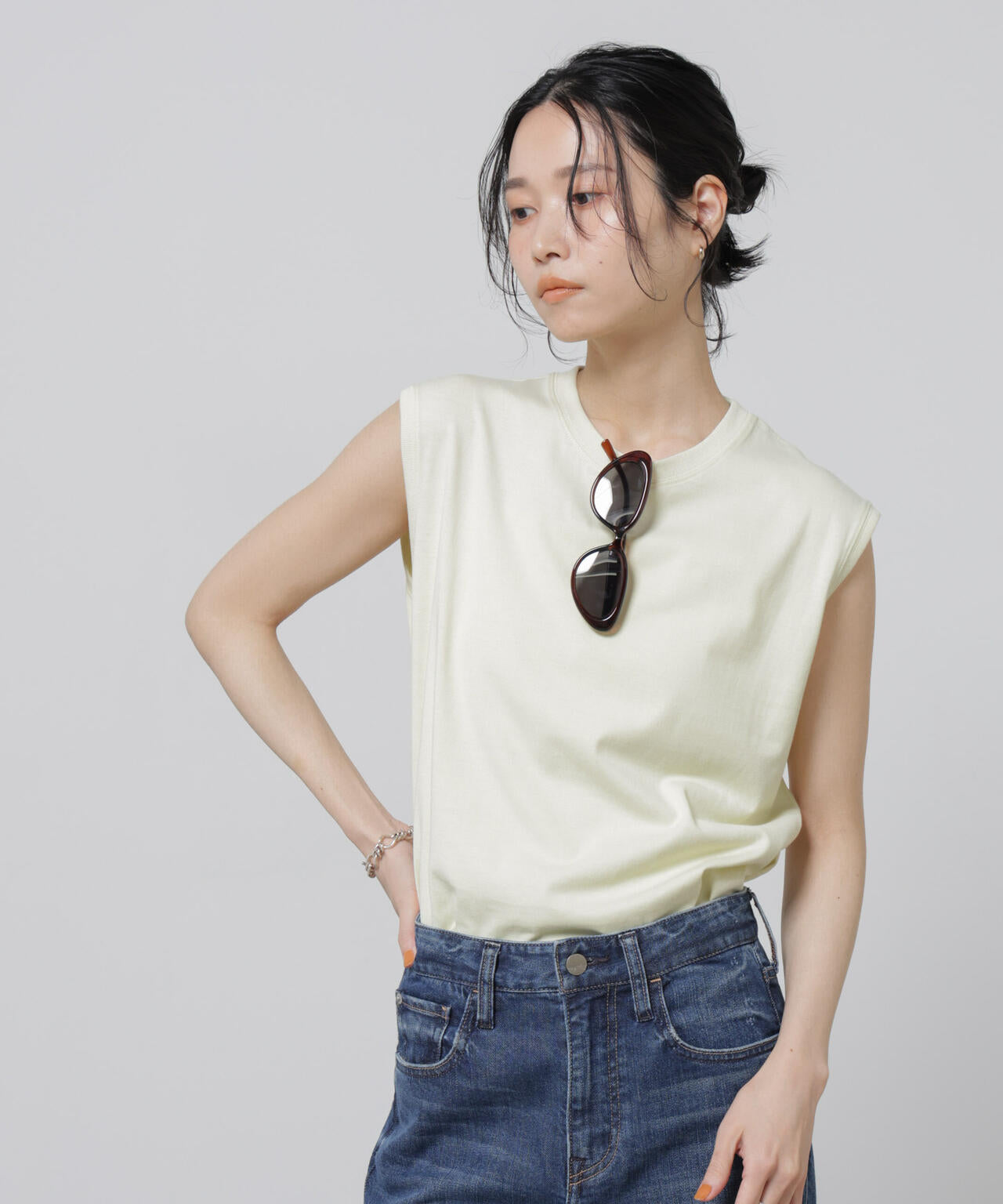 Anti Soaked(R) 汗染み防止カラフルノースリTシャツ