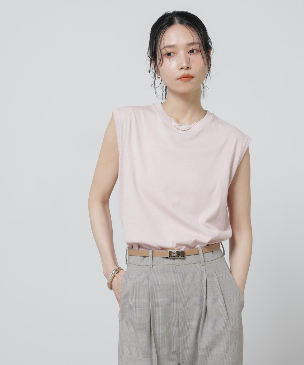 Anti Soaked(R) 汗染み防止カラフルノースリTシャツ