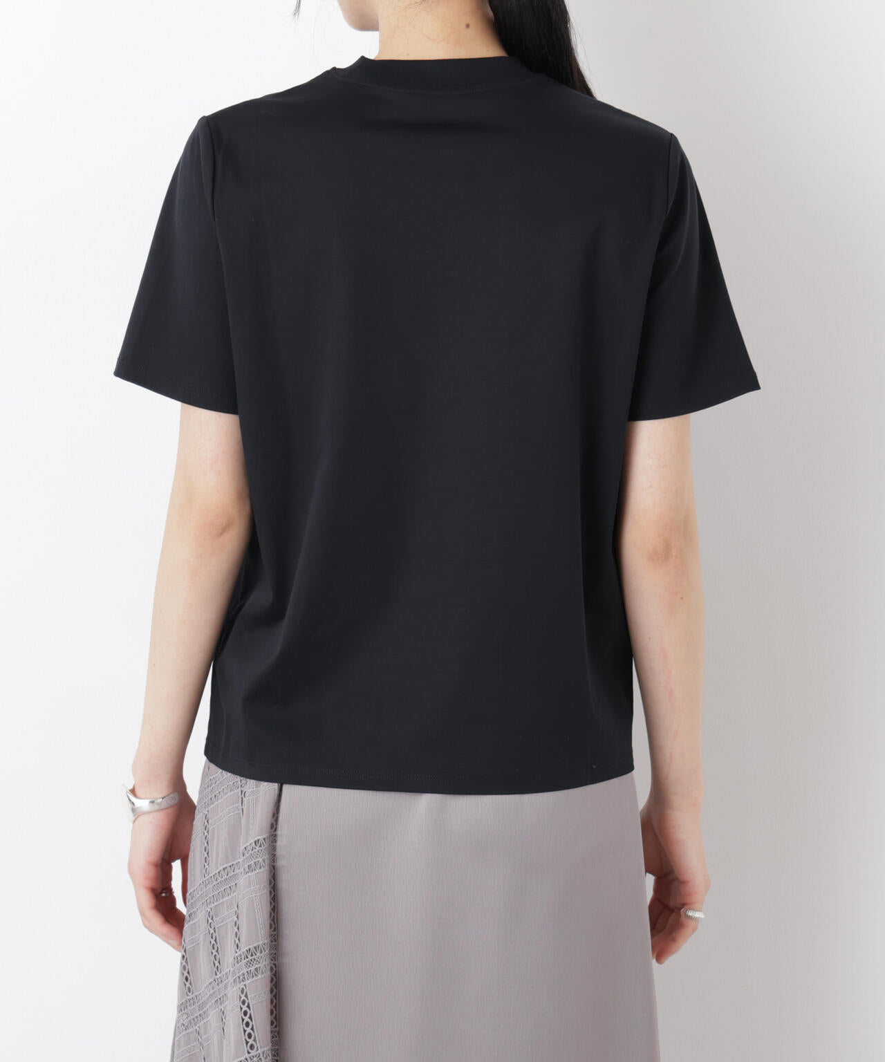 DressT/シルケットスムースモックネックTシャツ 6696124309