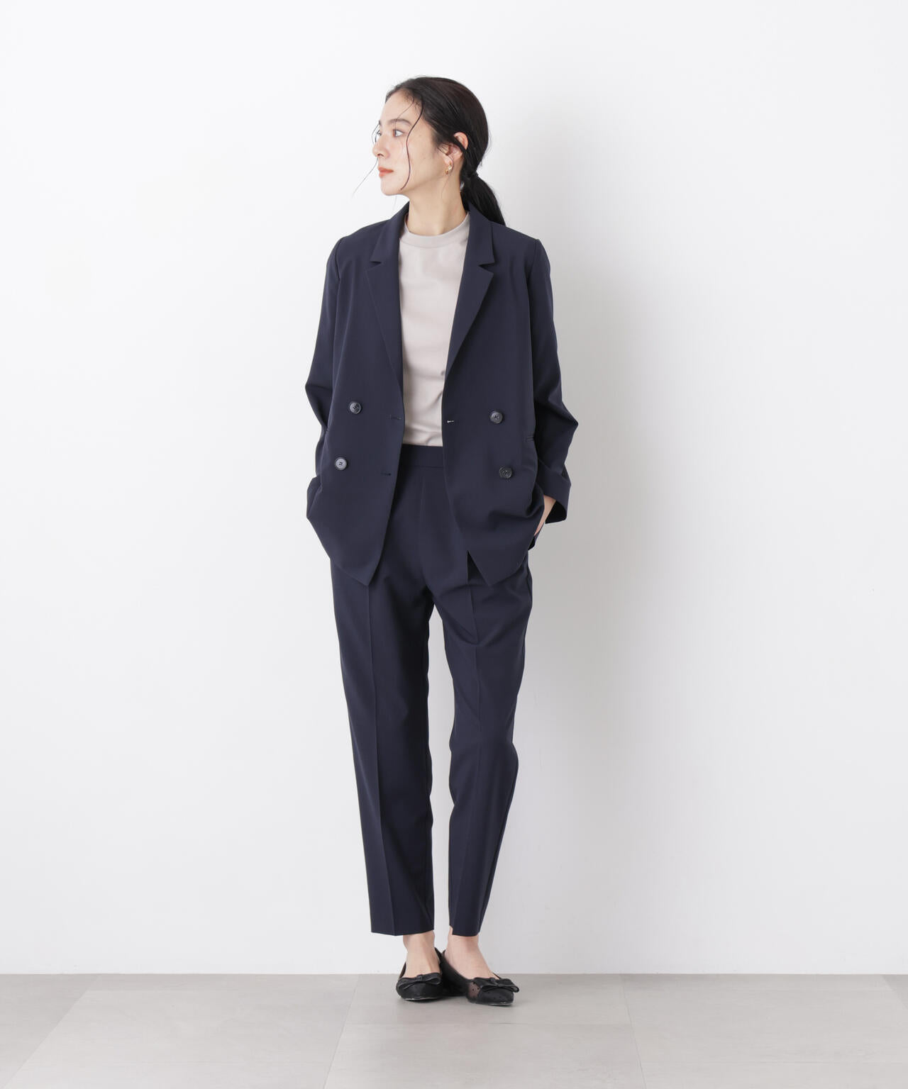 DressT/シルケットスムースモックネックTシャツ 6696124309