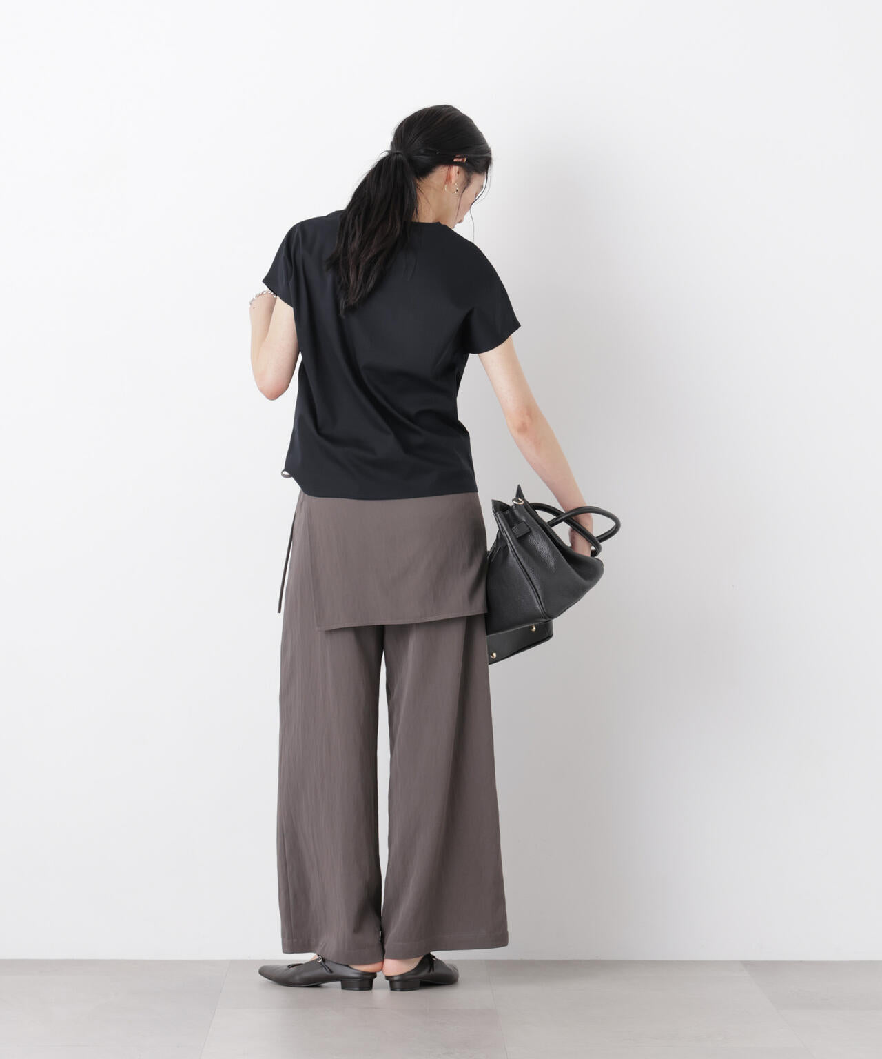 DressT/シルケットスムースVネックソフトドルマンTシャツ 6696124310