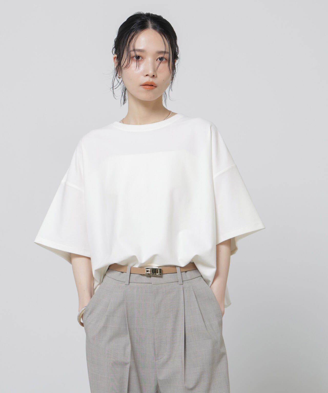 「Meaningful Continuity」coveross(R)ツイル調冷感プレーティング天竺Tシャツ 6696124314