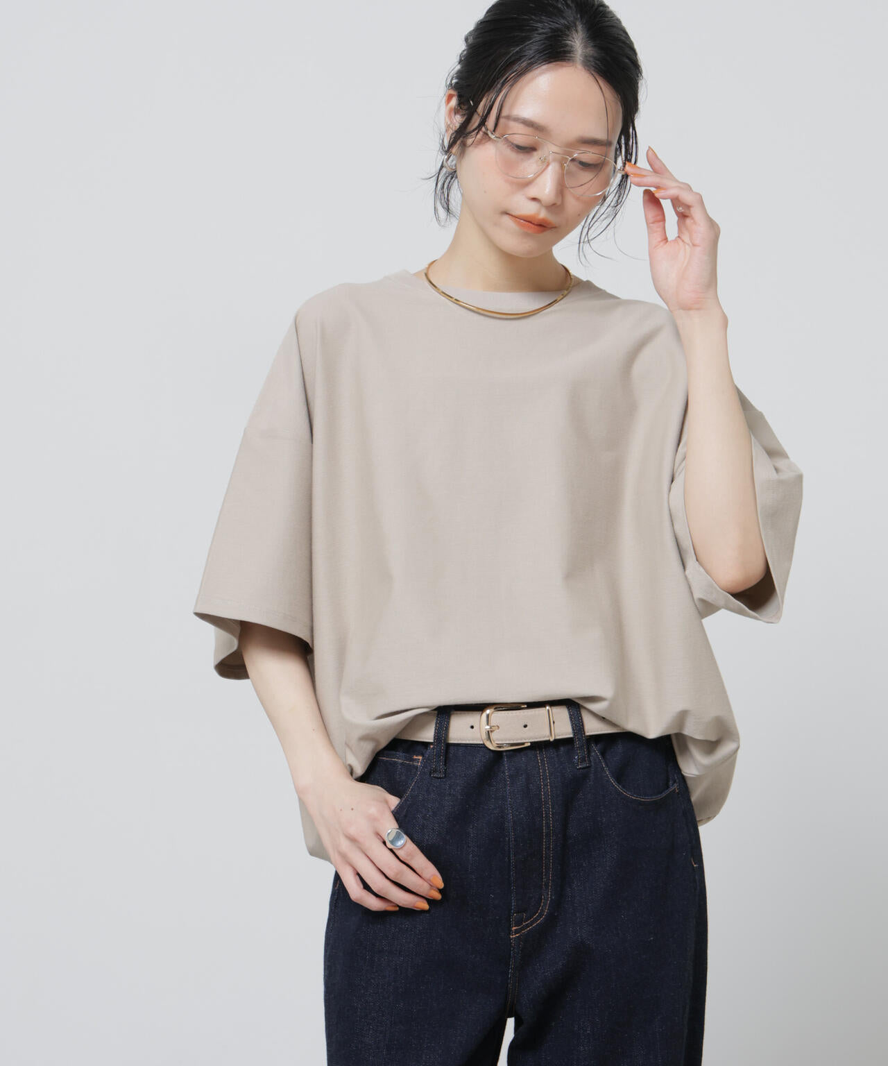 「Meaningful Continuity」coveross(R)ツイル調冷感プレーティング天竺Tシャツ 6696124314