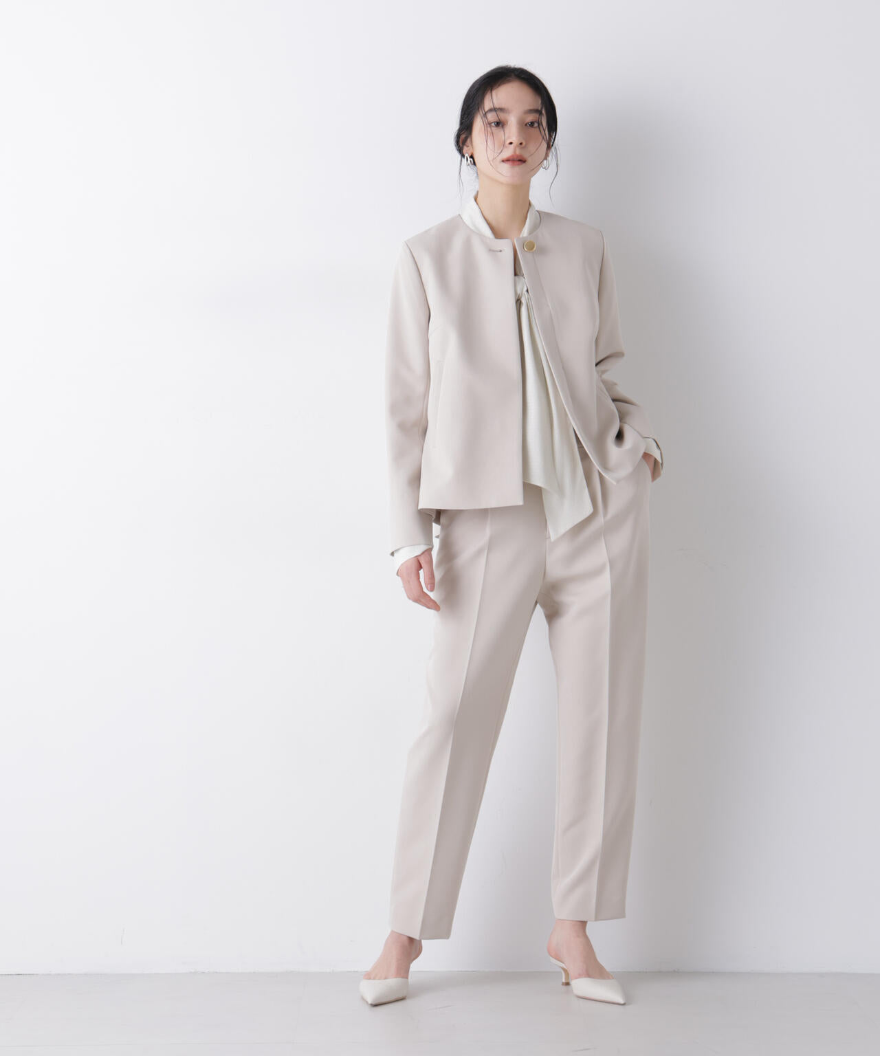 デイリーファンクション タックテーパードパンツ(セットアップ可) 6696127300