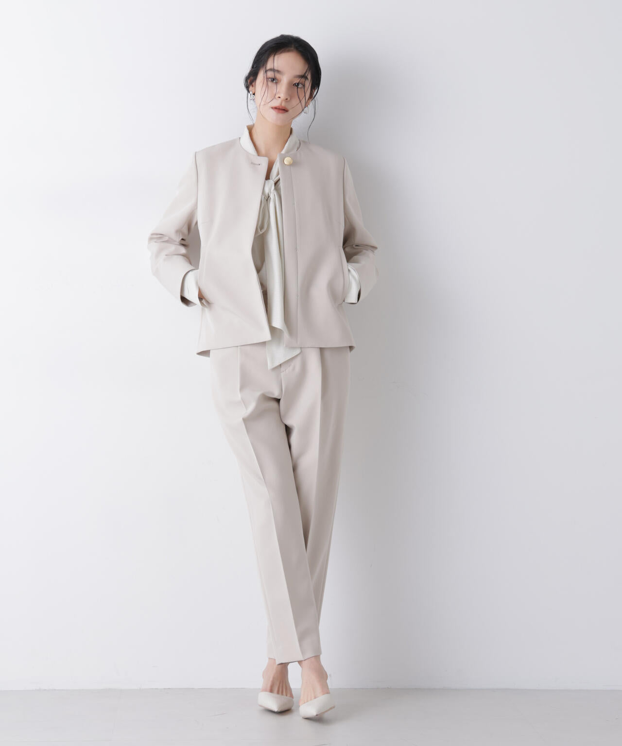 デイリーファンクション タックテーパードパンツ(セットアップ可) 6696127300