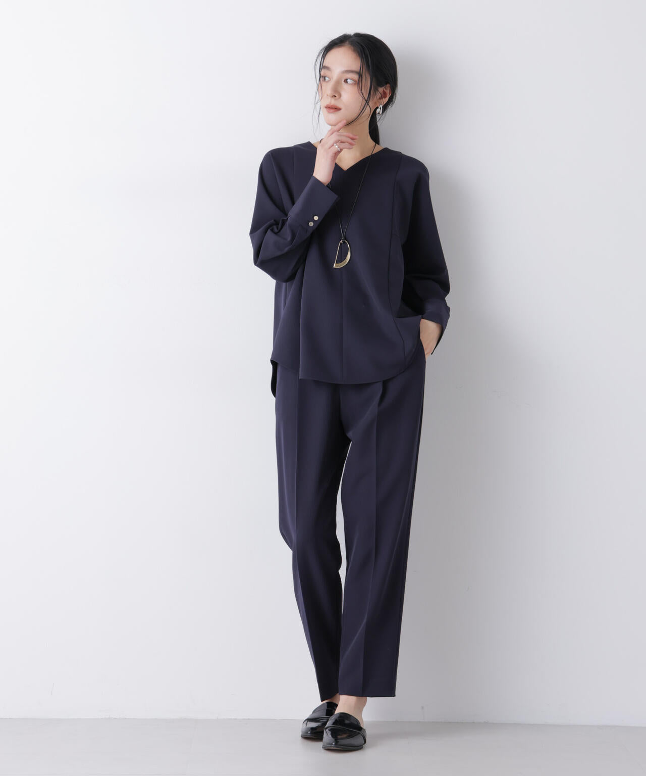 デイリーファンクション タックテーパードパンツ(セットアップ可) 6696127300