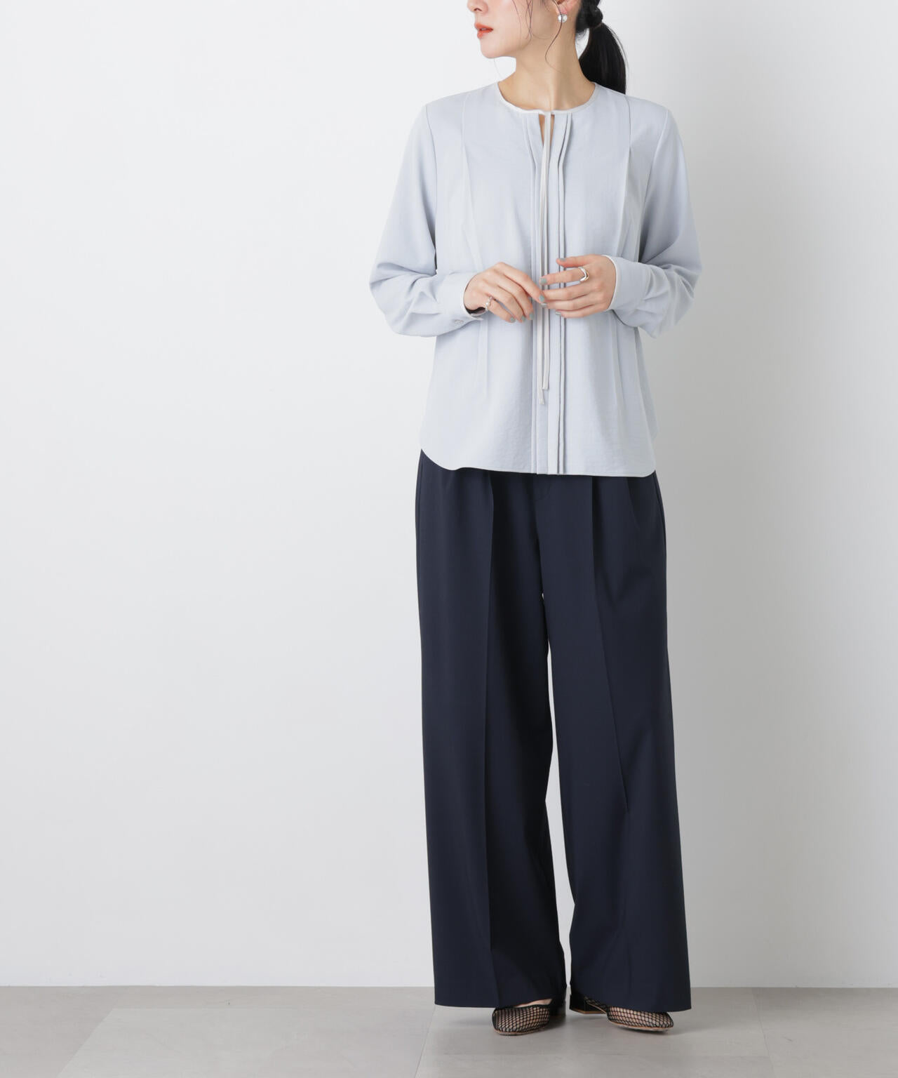 トロストレッチ2タックワイドパンツ(セットアップ可)