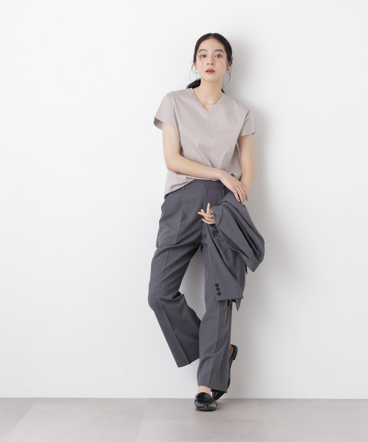 【GRACETEC】ライトファンクションタックセミワイドパンツ(セットアップ可) 6696127302