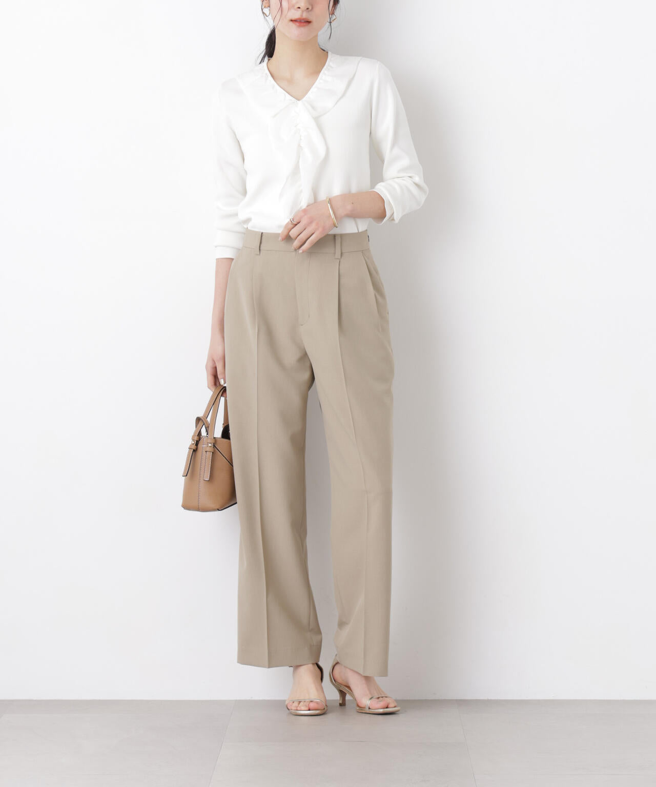 【GRACETEC】ライトファンクションタックセミワイドパンツ(セットアップ可)