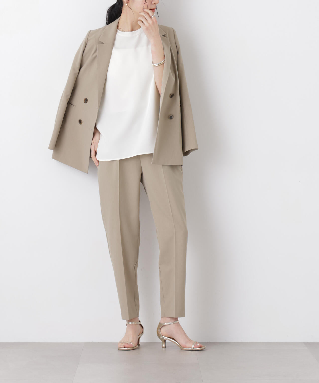 【GRACETEC】ライトファンクションイージーテーパードパンツ(セットアップ可)