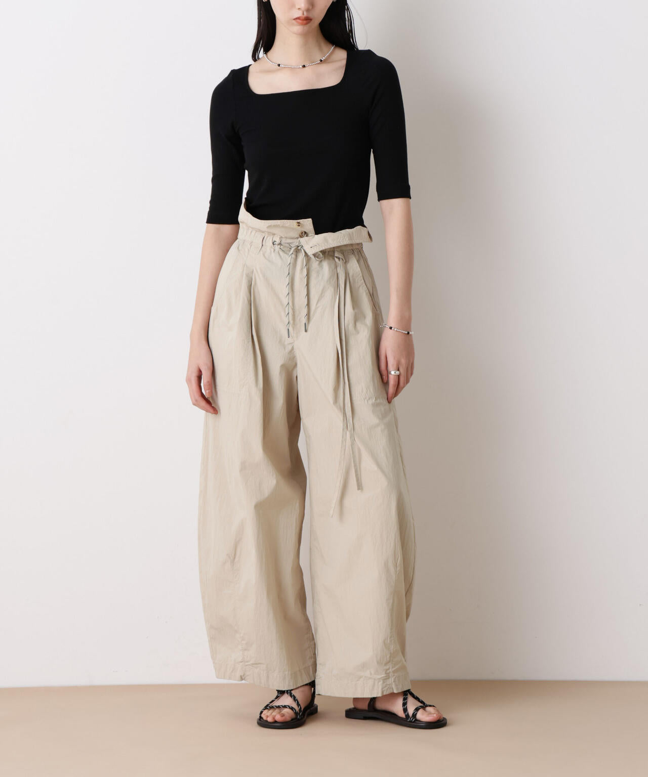「STEVELOUR」コットンナイロンバルーンパンツ(セットアップ可)