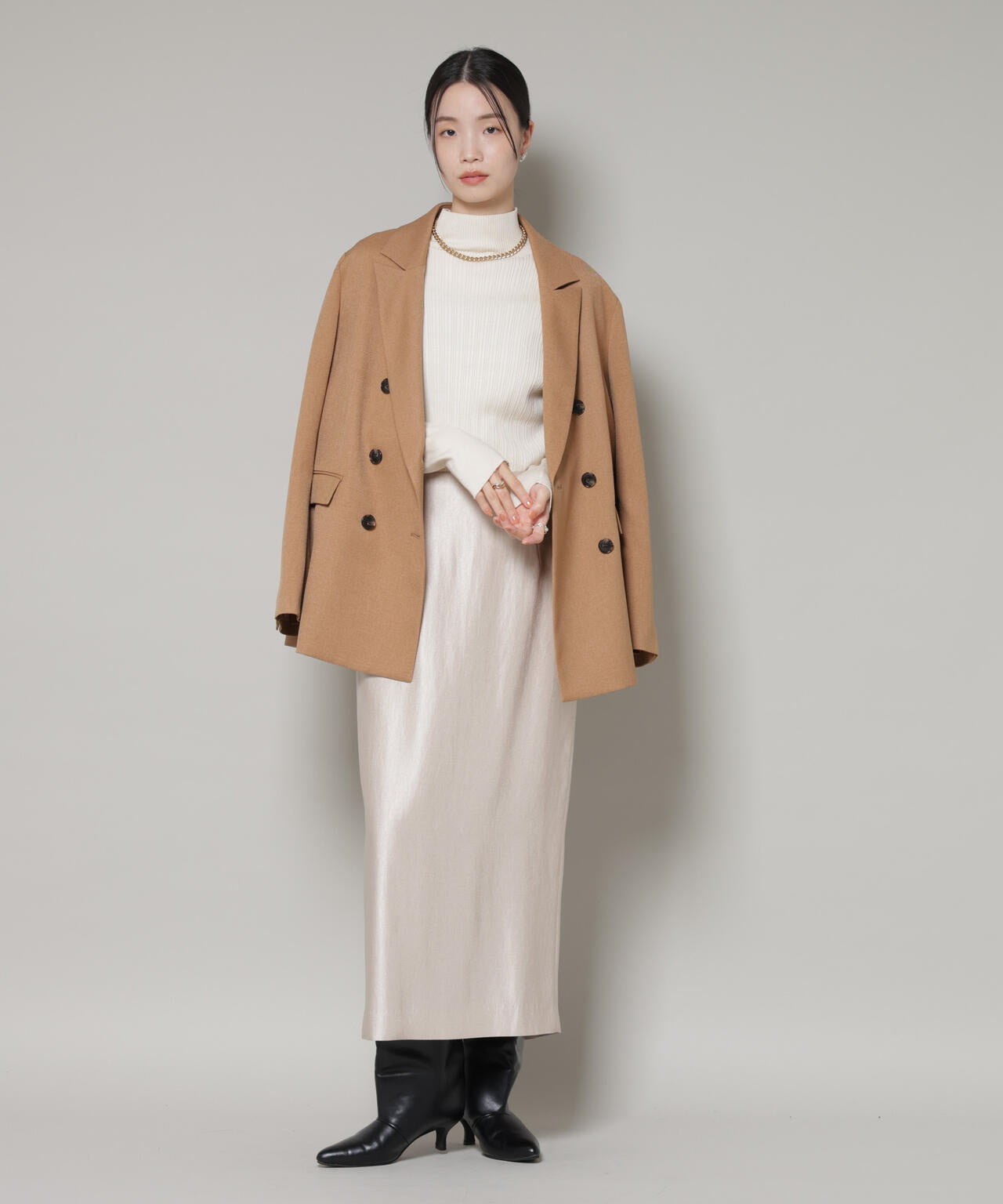 ブライトツイルサテンタイトスカート 6696130301