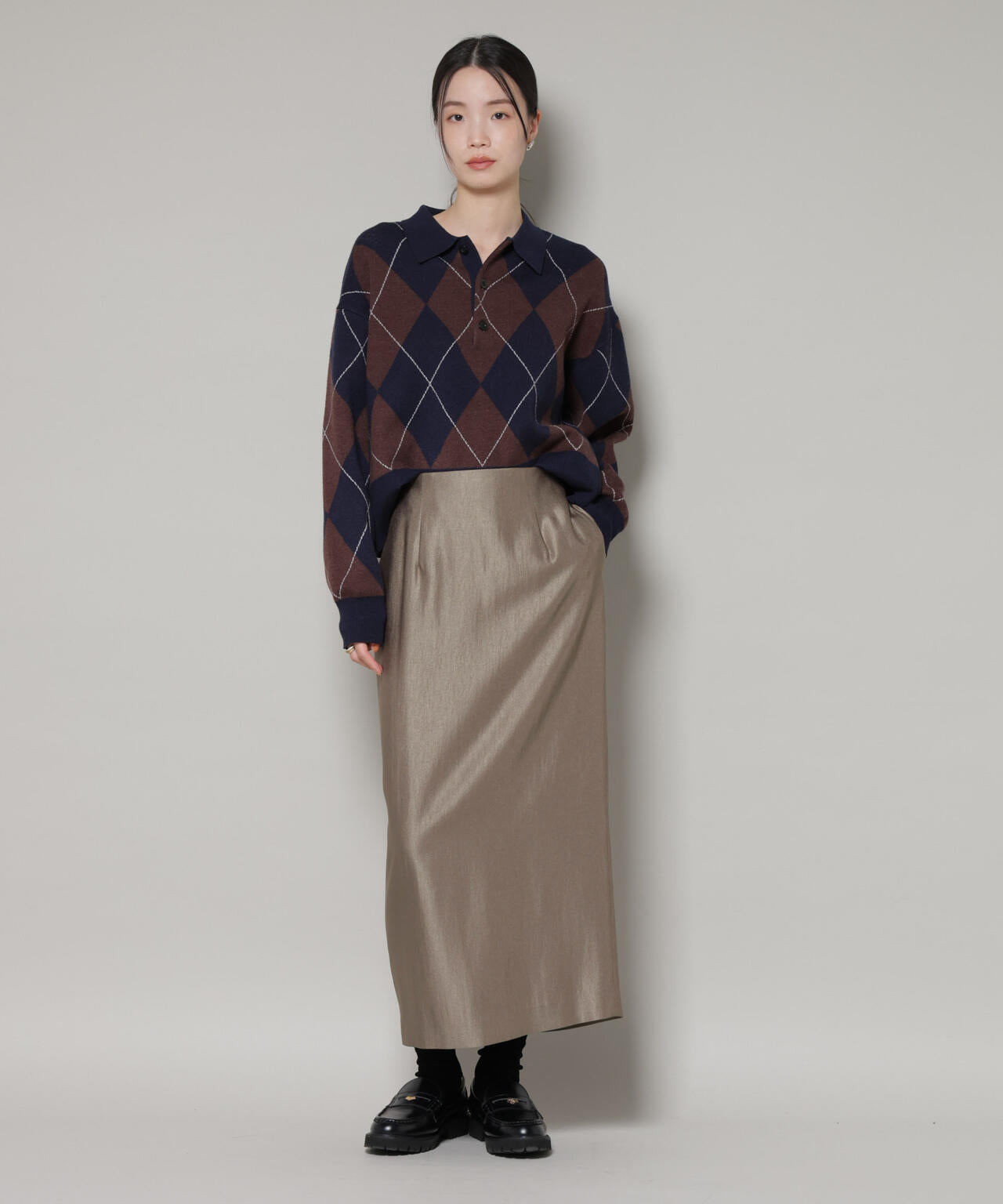 ブライトツイルサテンタイトスカート 6696130301