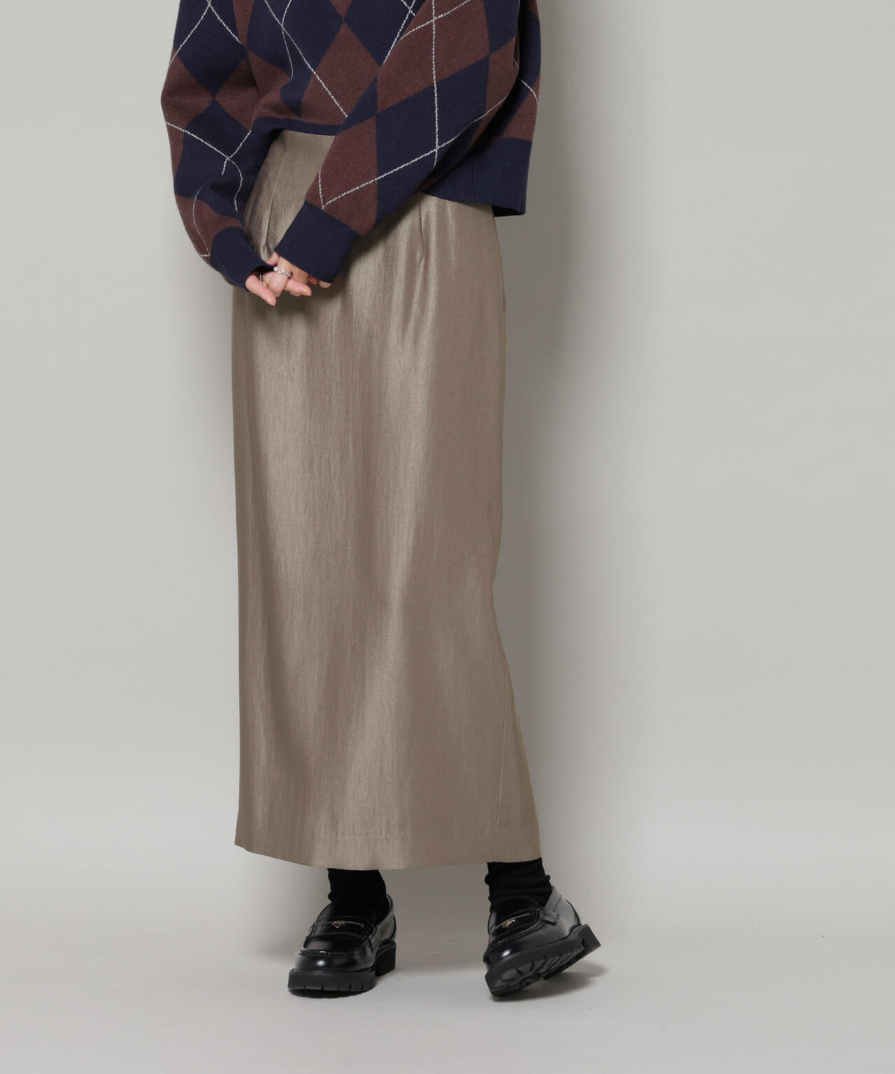 ブライトツイルサテンタイトスカート 6696130301