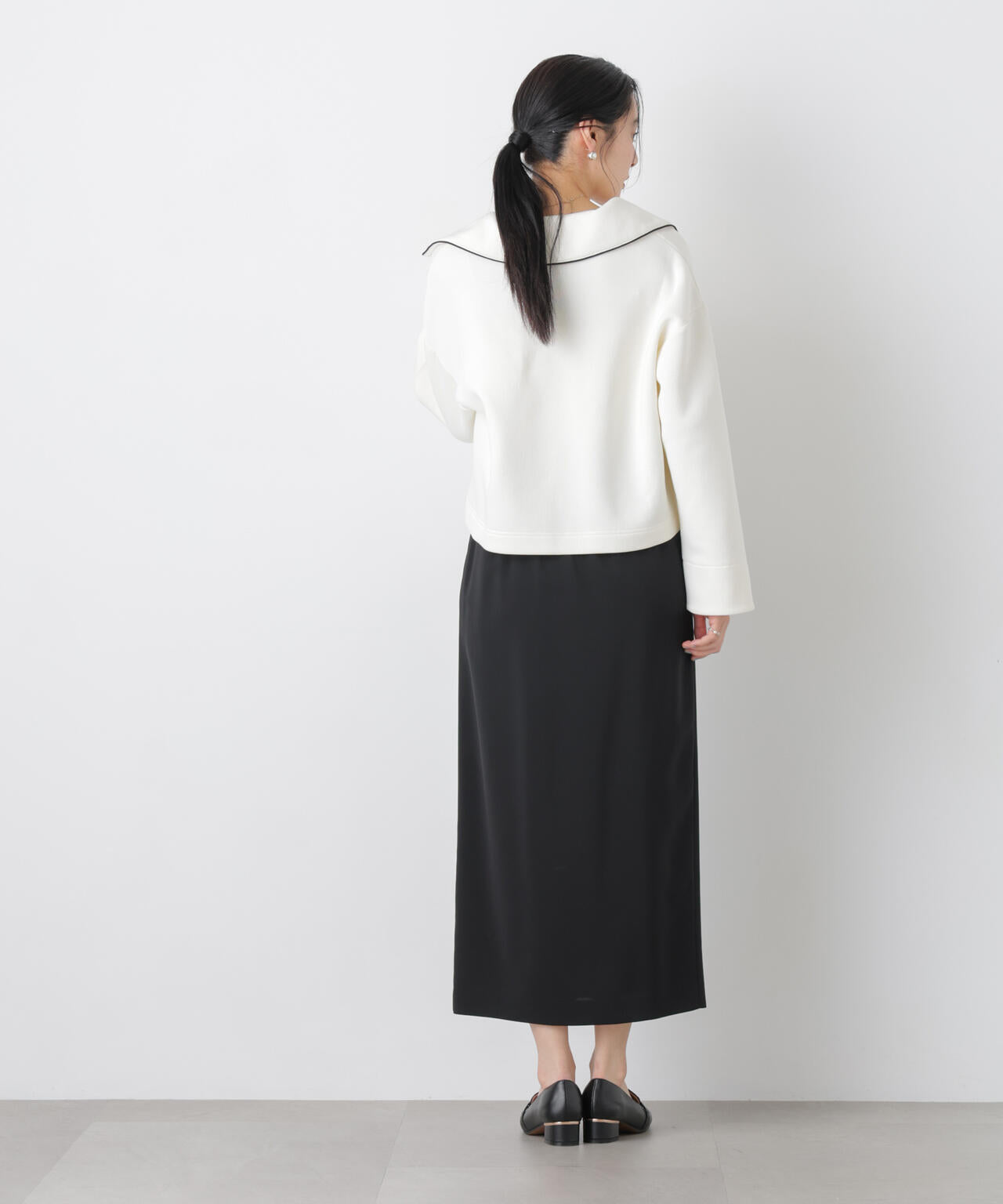 ハイツイストドライタックスリットロングスカート(セットアップ可) 6696130302