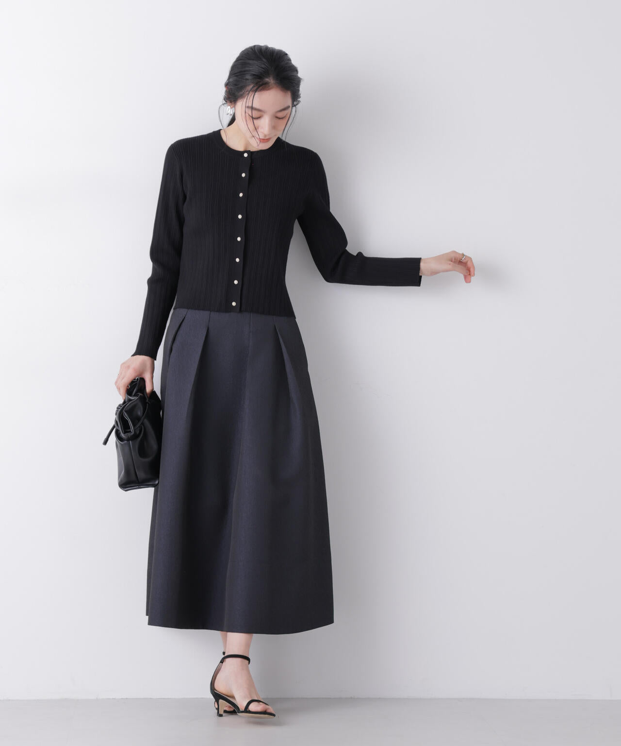 ジャガードボリュームタックスカート(セットアップ可) 6696130303