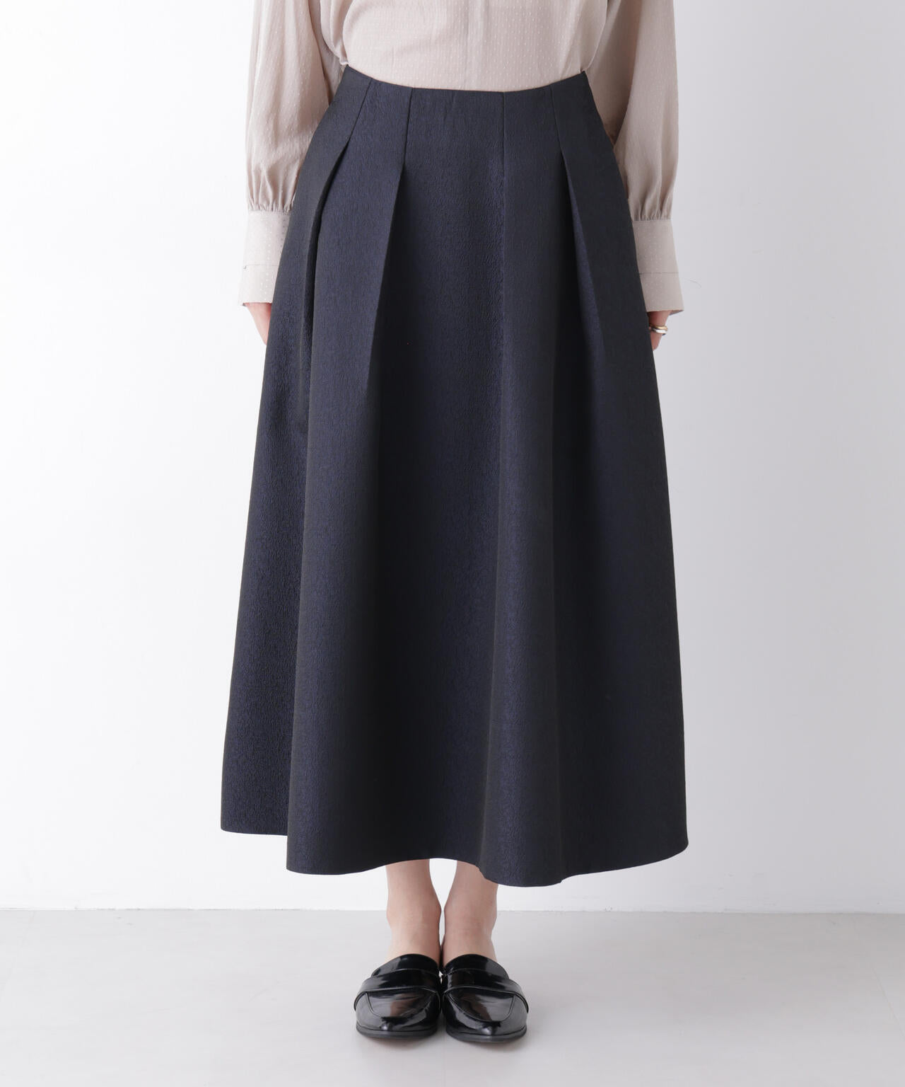 ジャガードボリュームタックスカート(セットアップ可) 6696130303