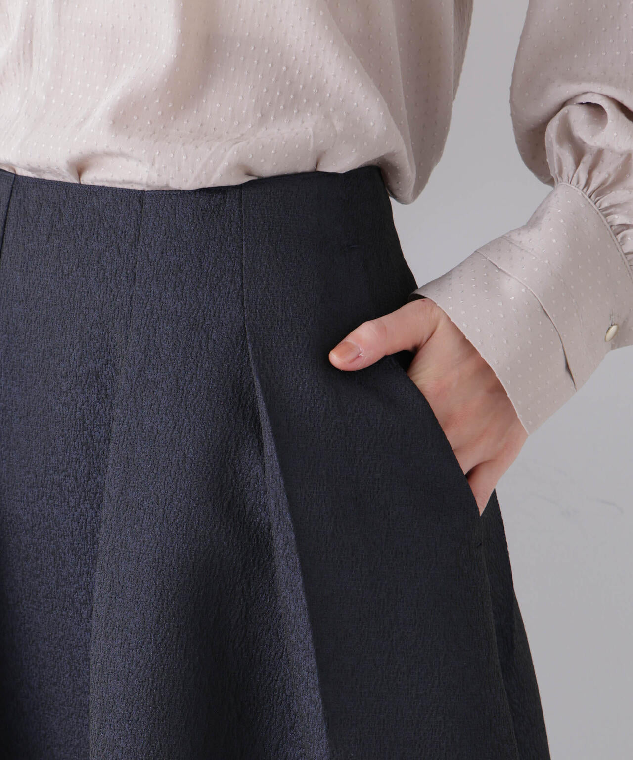 ジャガードボリュームタックスカート(セットアップ可) 6696130303