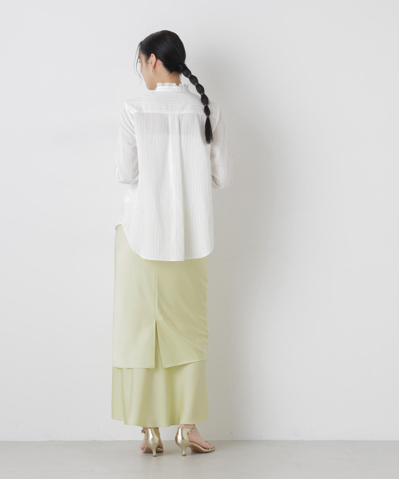 ダブルサテンレイヤードデザインスカート 6696130306