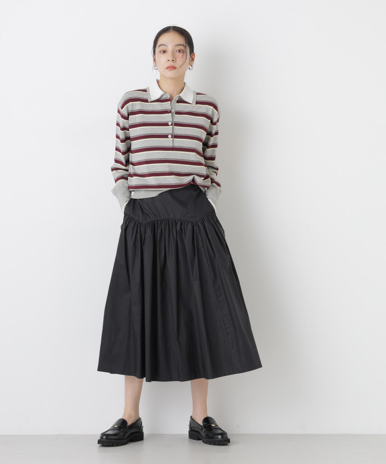 ローギャザーミディスカート 6696130307