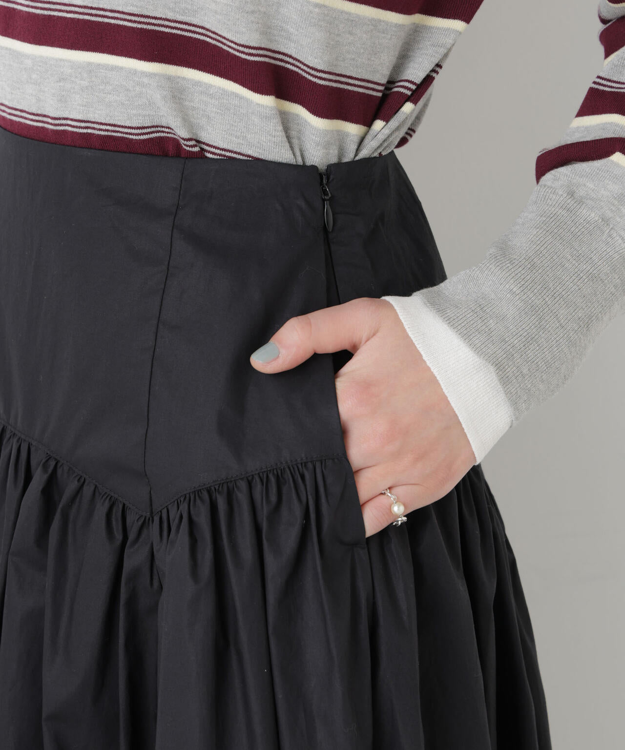 ローギャザーミディスカート 6696130307
