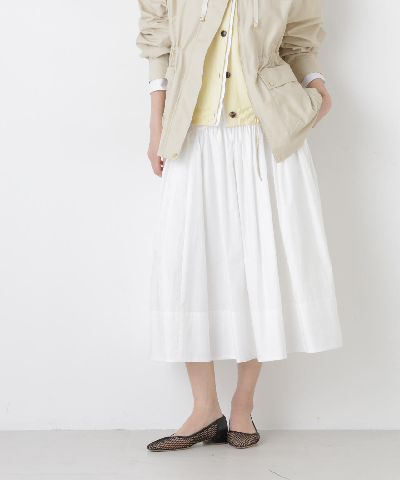 ローギャザーミディスカート 6696130307