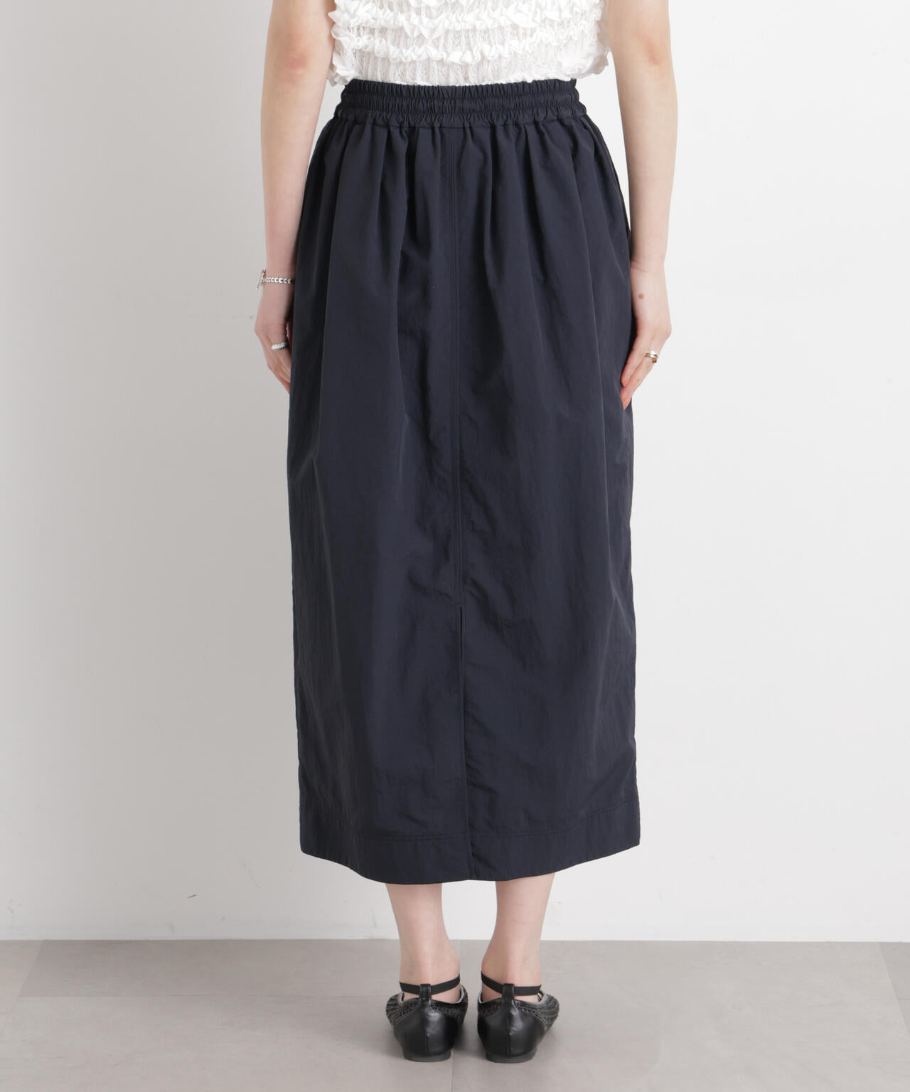 ギャザージップミディスカート 6696130309