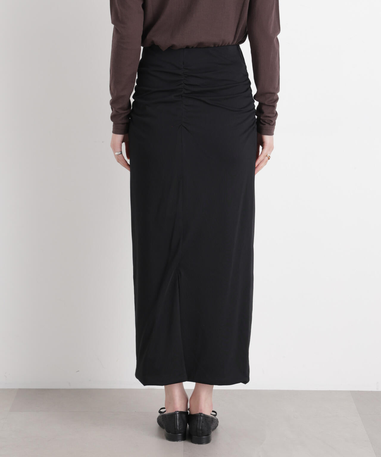 サイドギャザーカットタイトスカート 6696130312