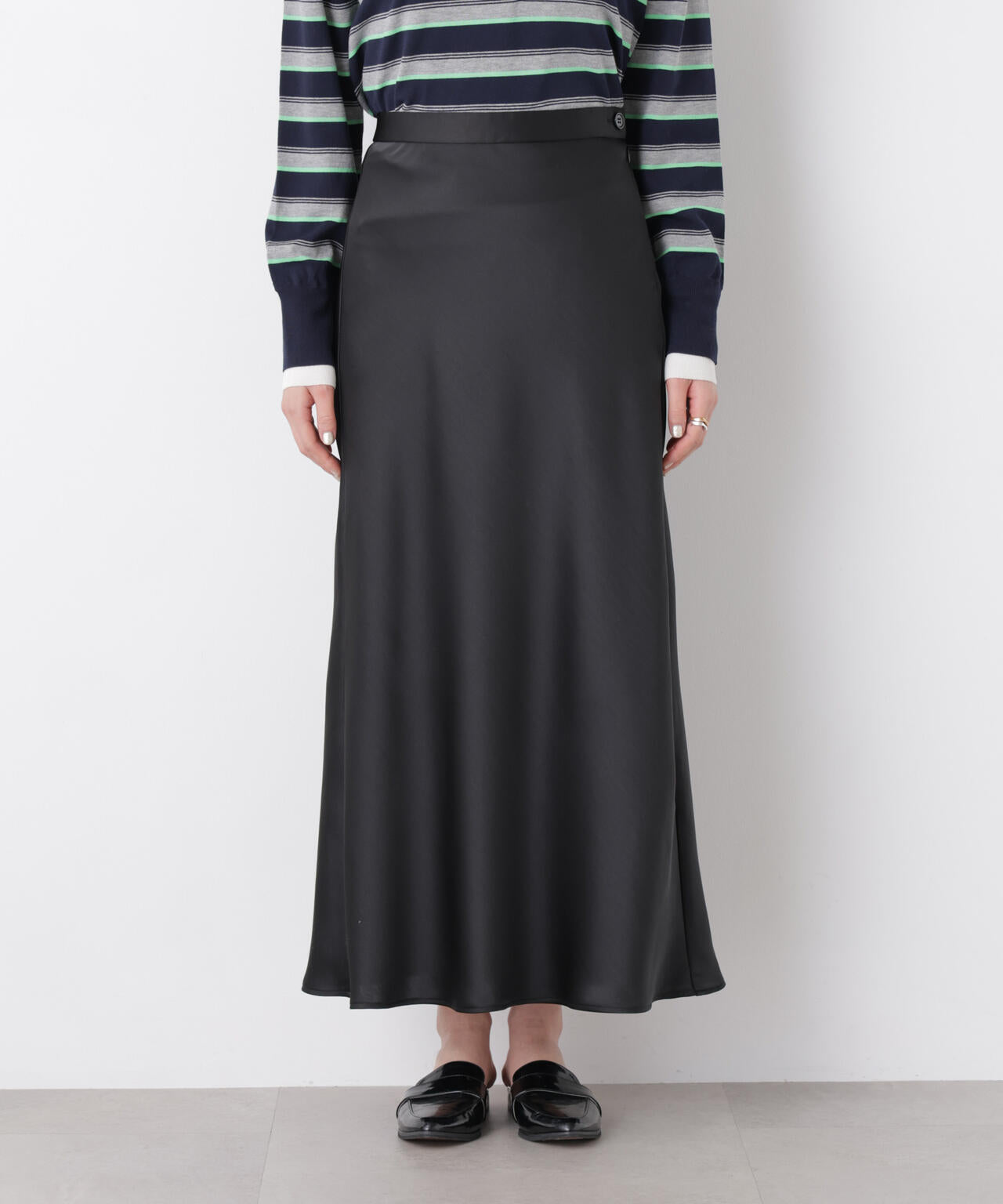 サテンナロースカート 6696130313