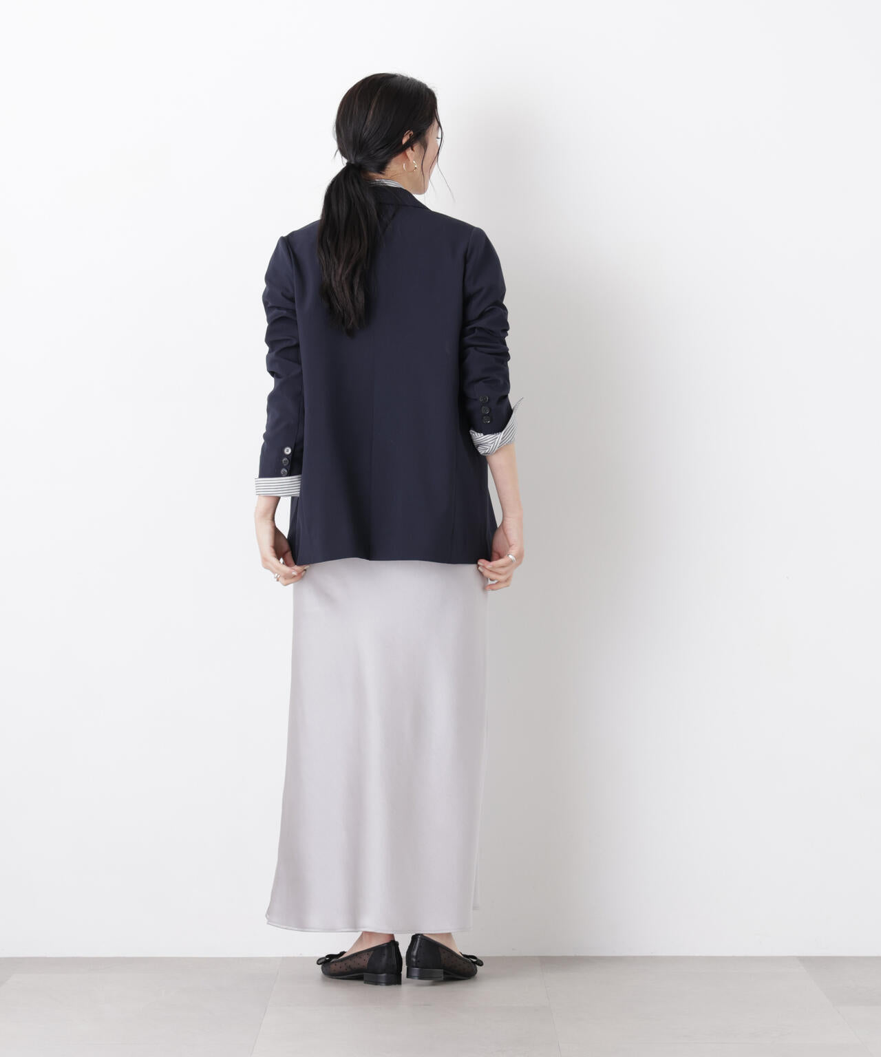 サテンナロースカート 6696130313