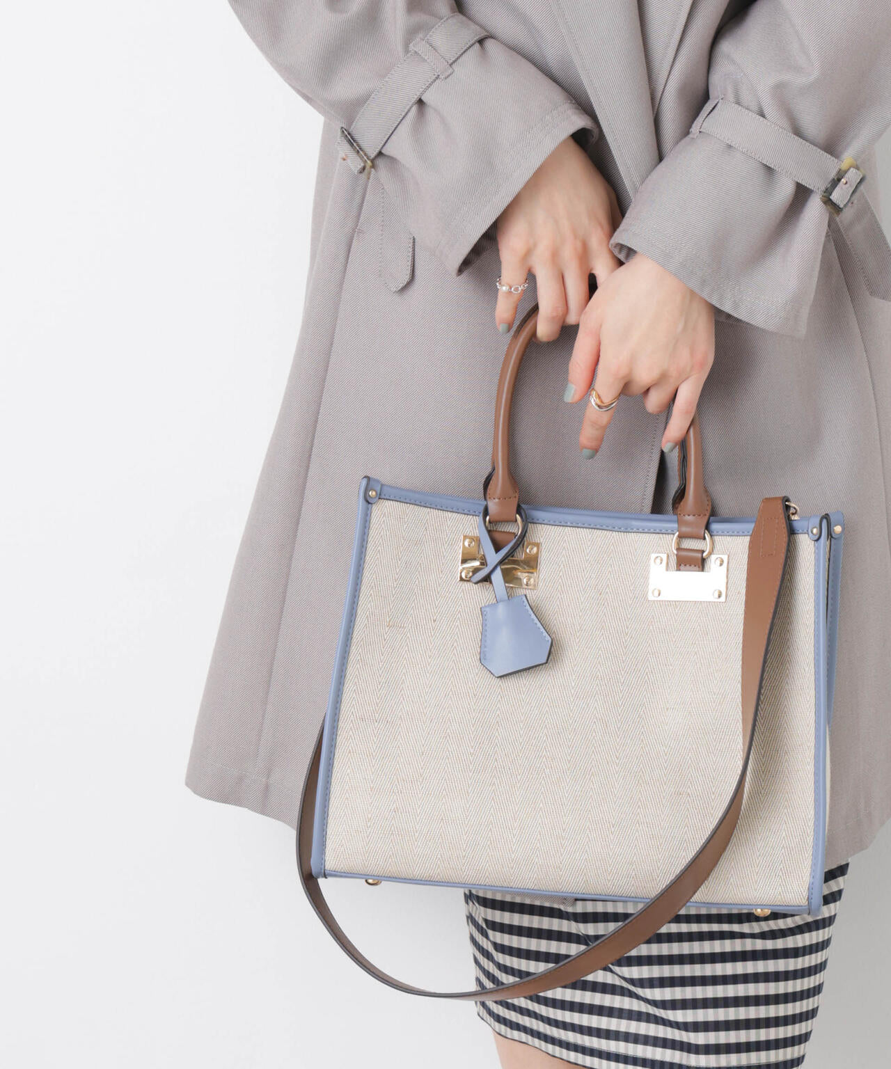 バイカラーキャンバスバッグ