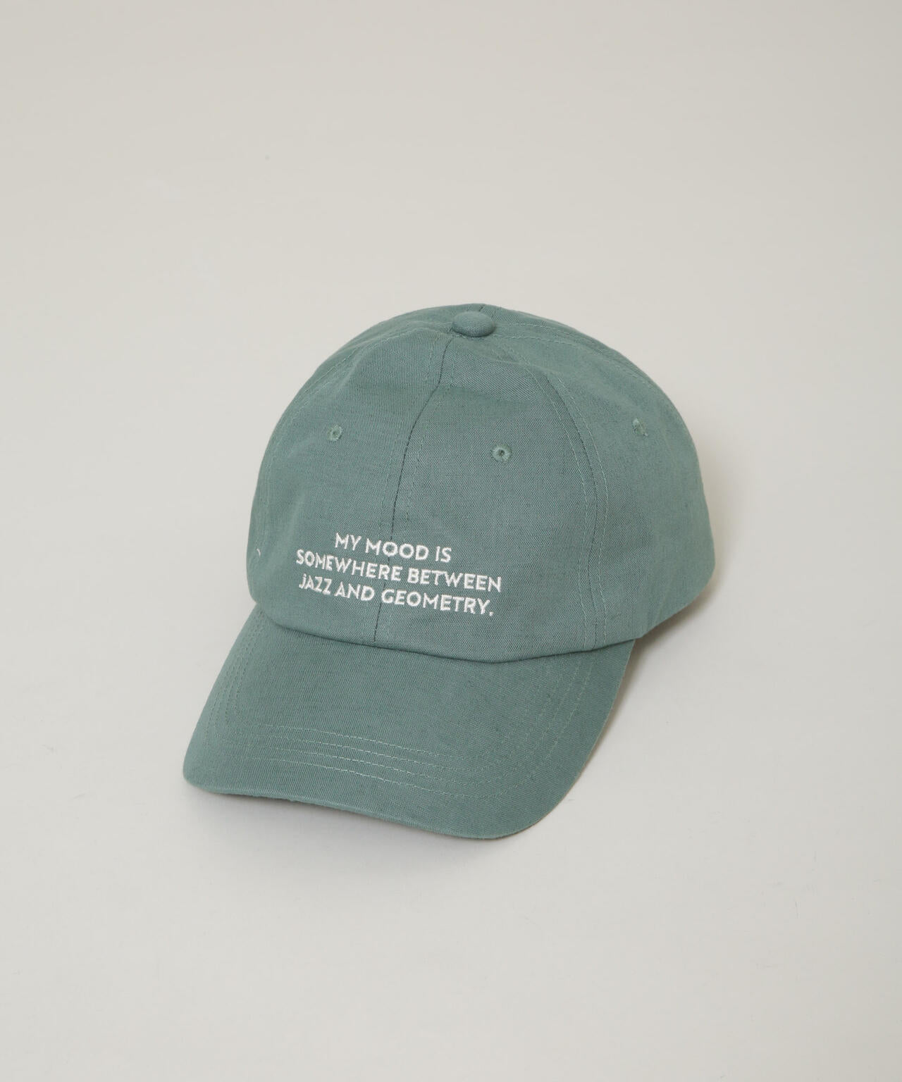 刺繍入りリネン混キャップ 6696139300