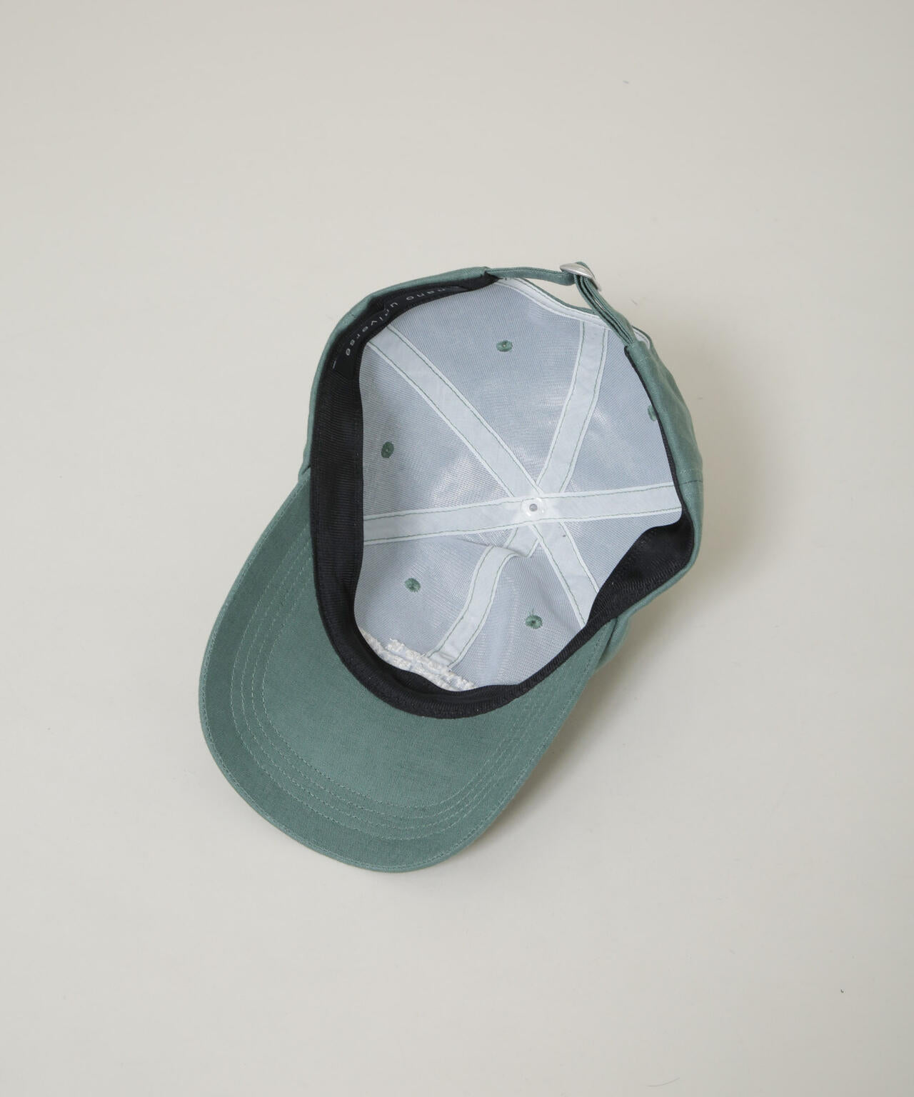 刺繍入りリネン混キャップ 6696139300