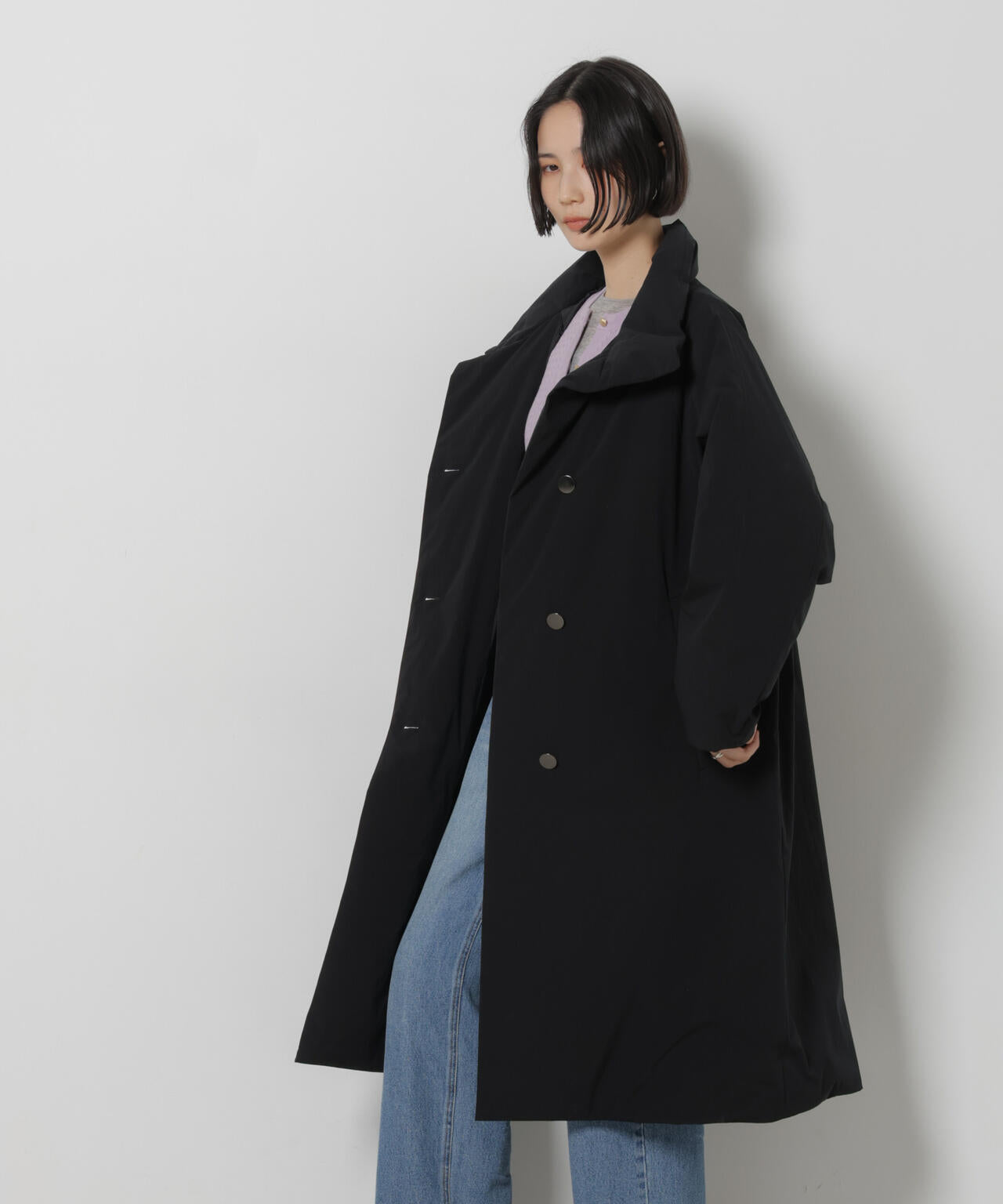 「西川ダウン(R)」スタンドカラーライトコート 6696214305