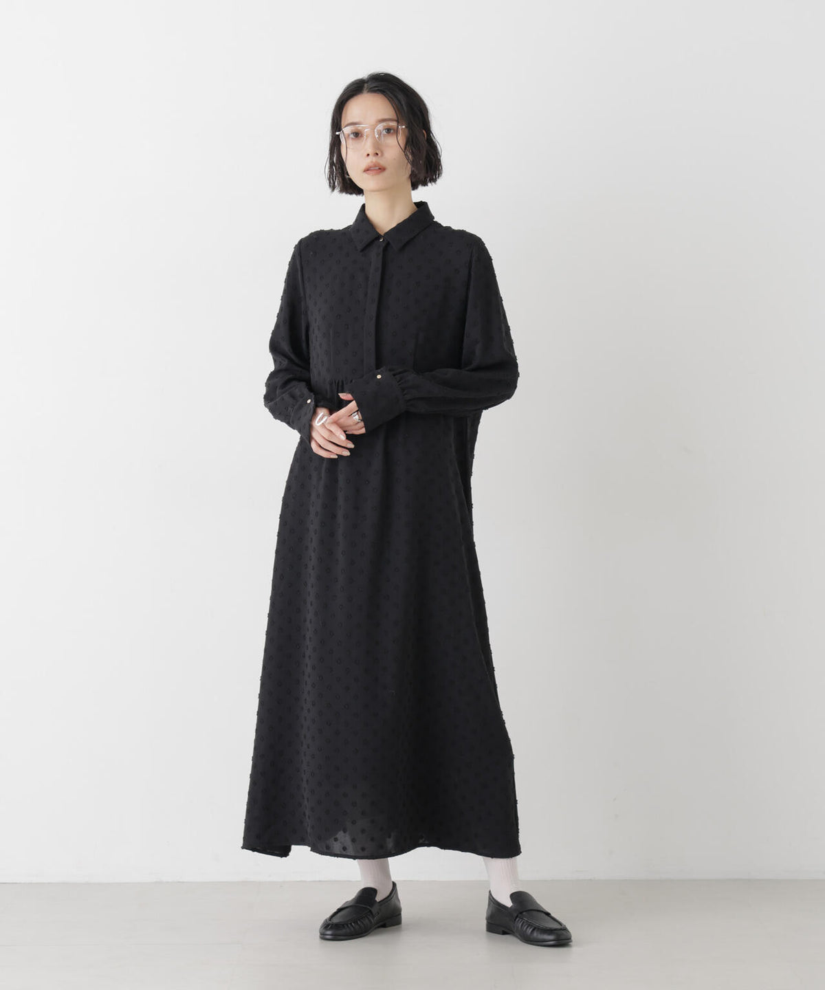 カットジャガードドットワンピース 6696219320